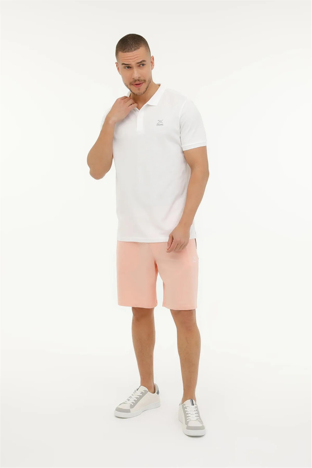 4M M-SN328 T-Shirt 4FX Beyaz Erkek Polo Tişört 101509953