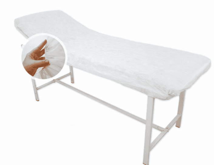 100 adet geniş boy 100x270 cm tek kullanımlık lastikli sedye örtüsü