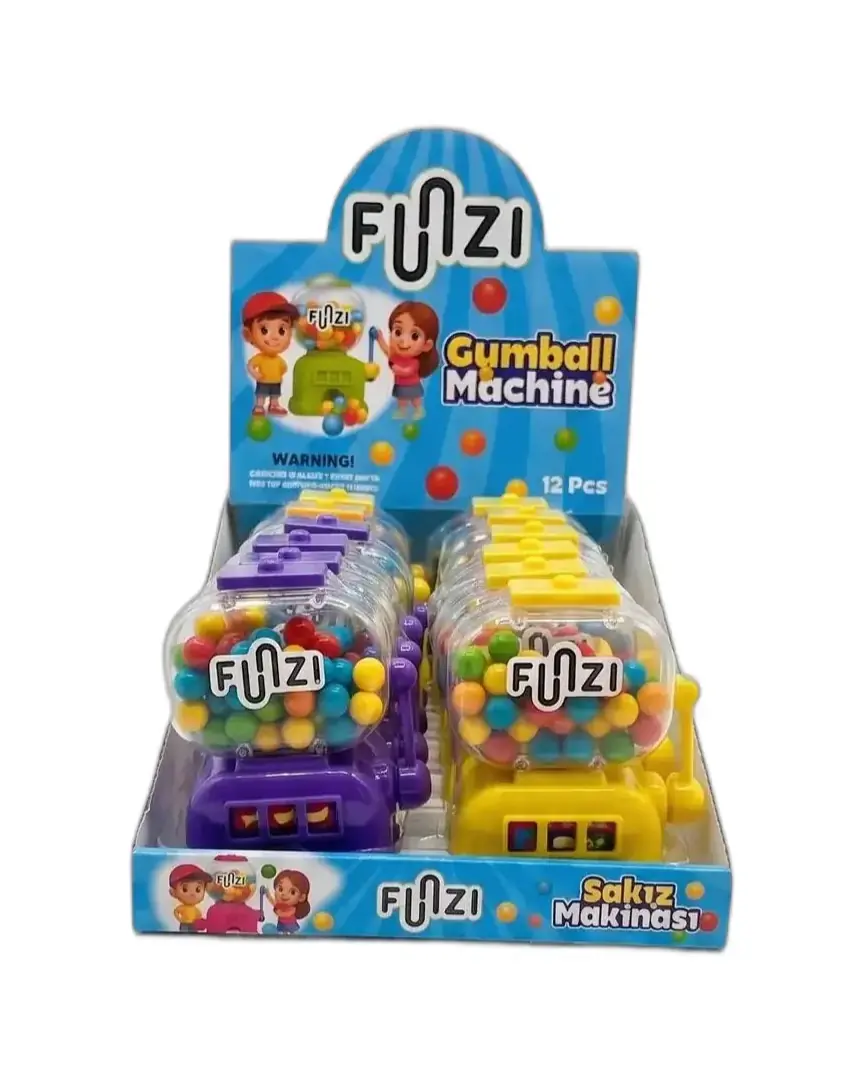 Funzi Mini Sakız Makinesi - Renkli Meyveli Sakızlı Oyuncak 12x6