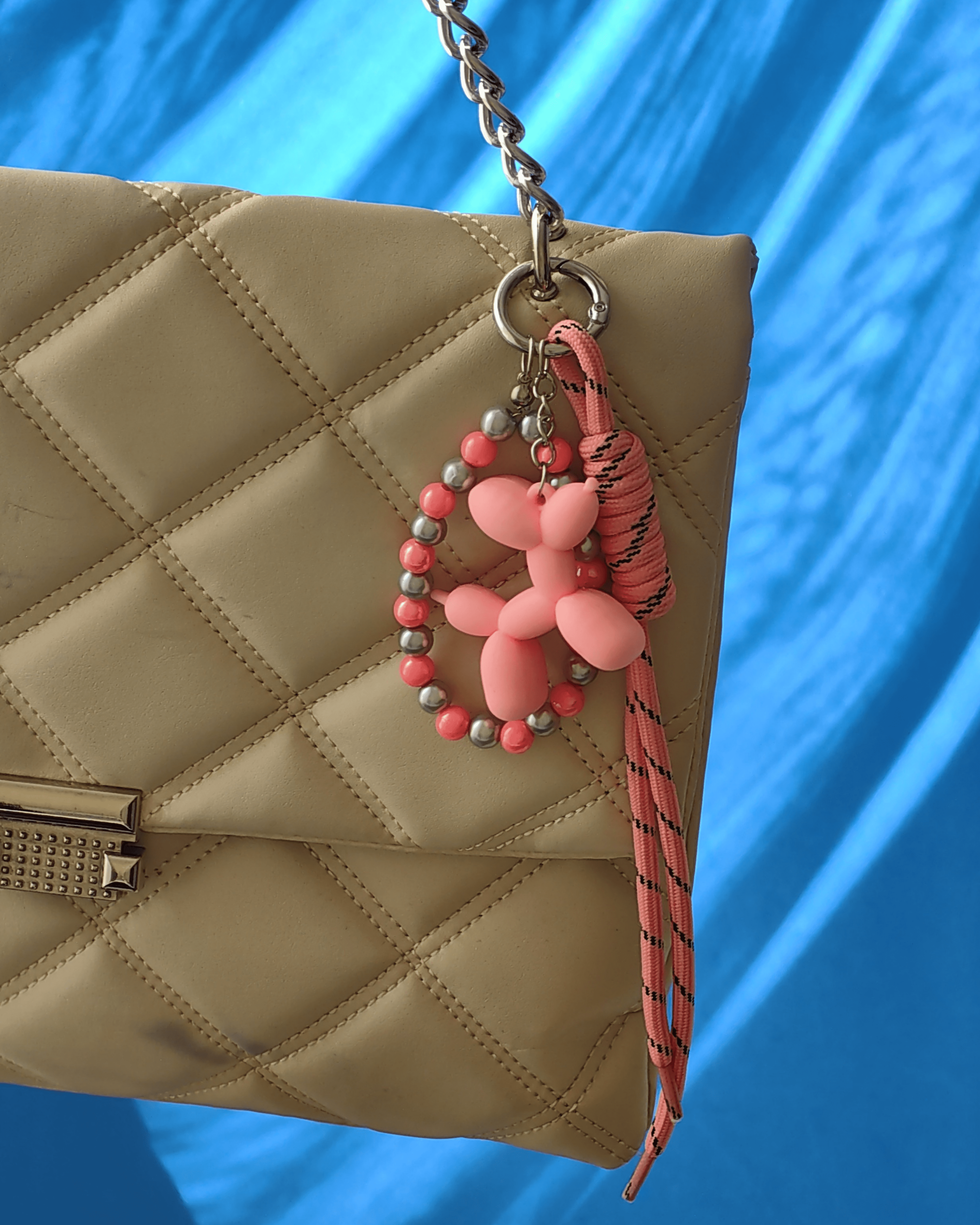 Peach Balloon Dog Çanta Charmı