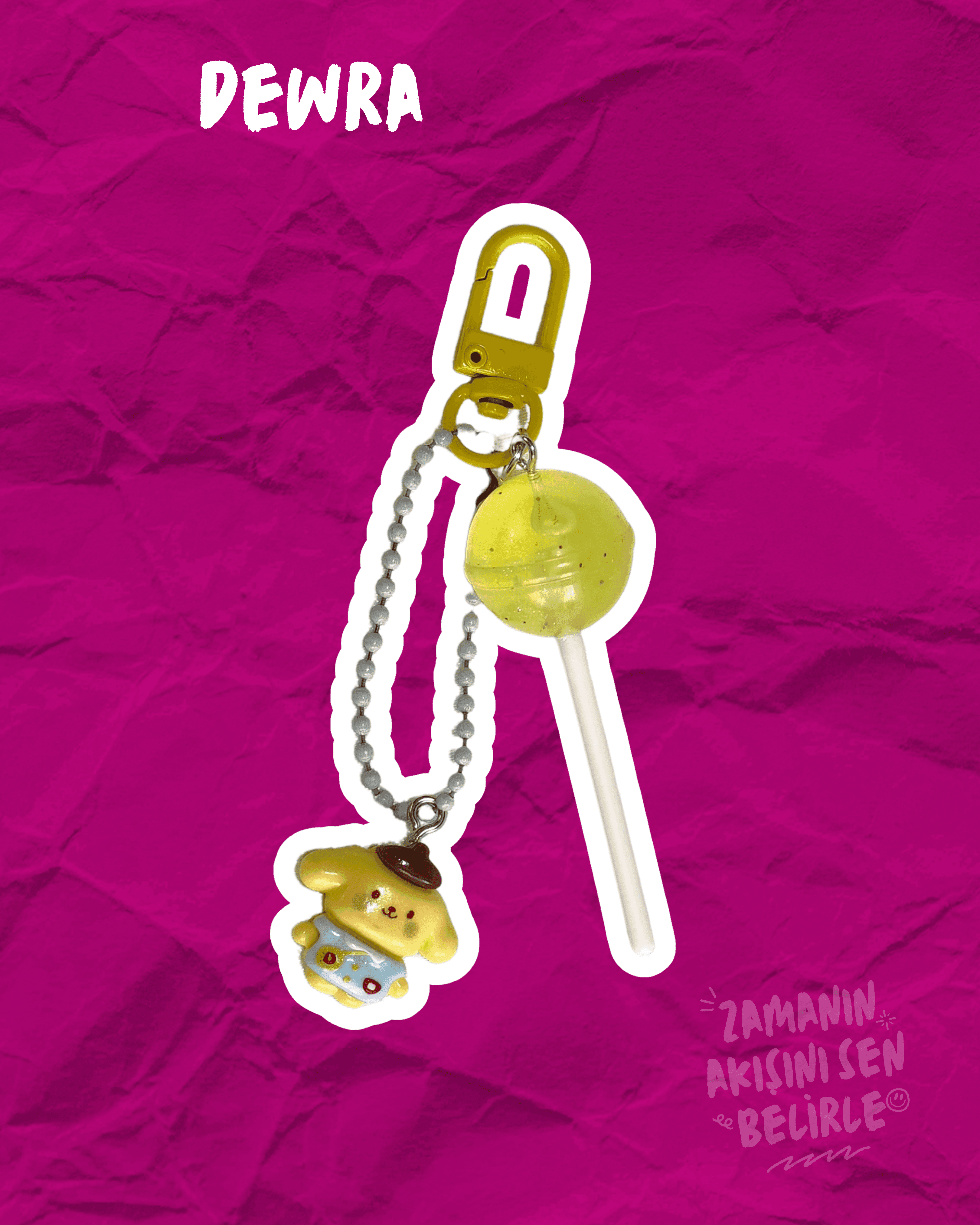 Sarı Lolipop Charm