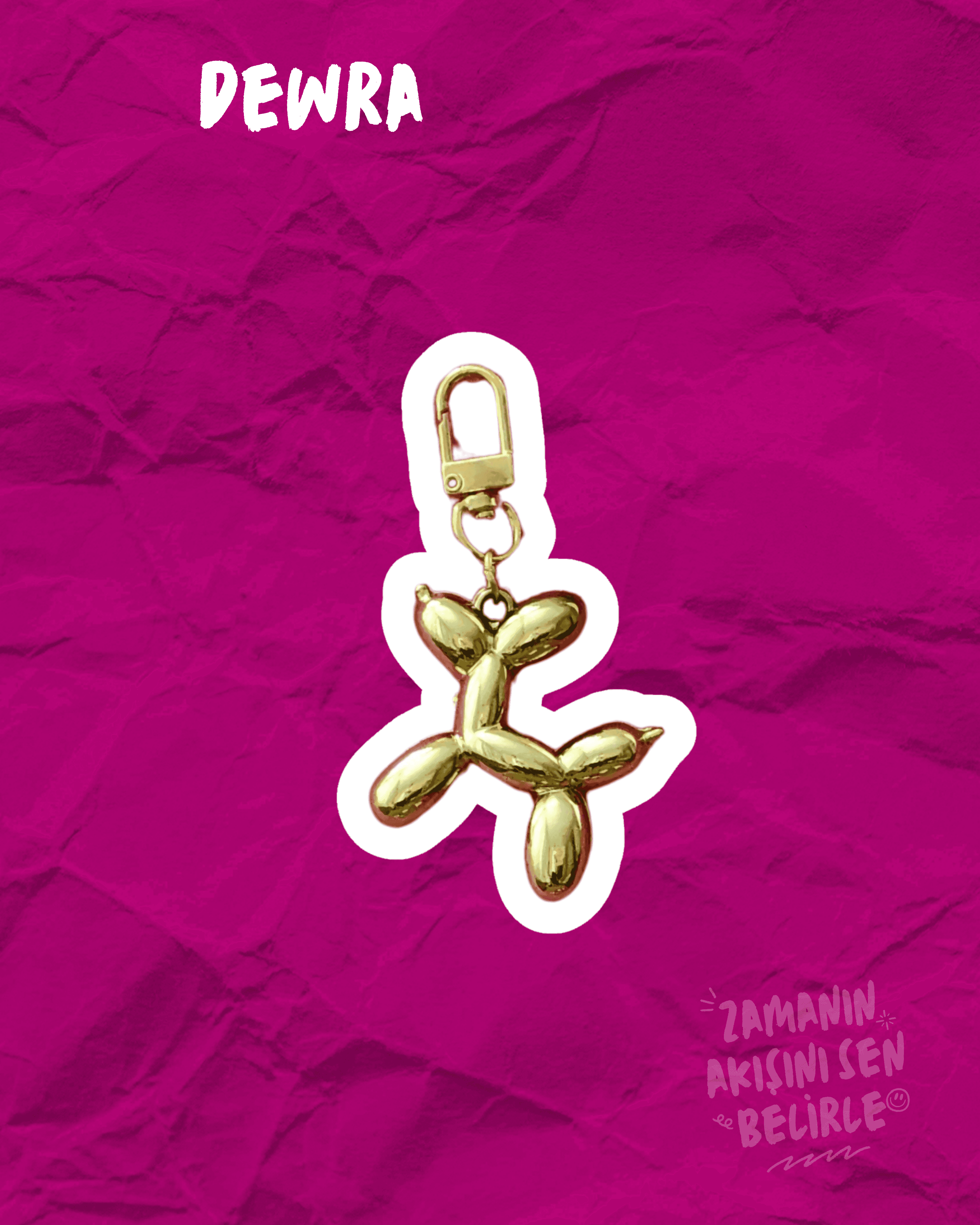 Gold Balon Köpek Charm