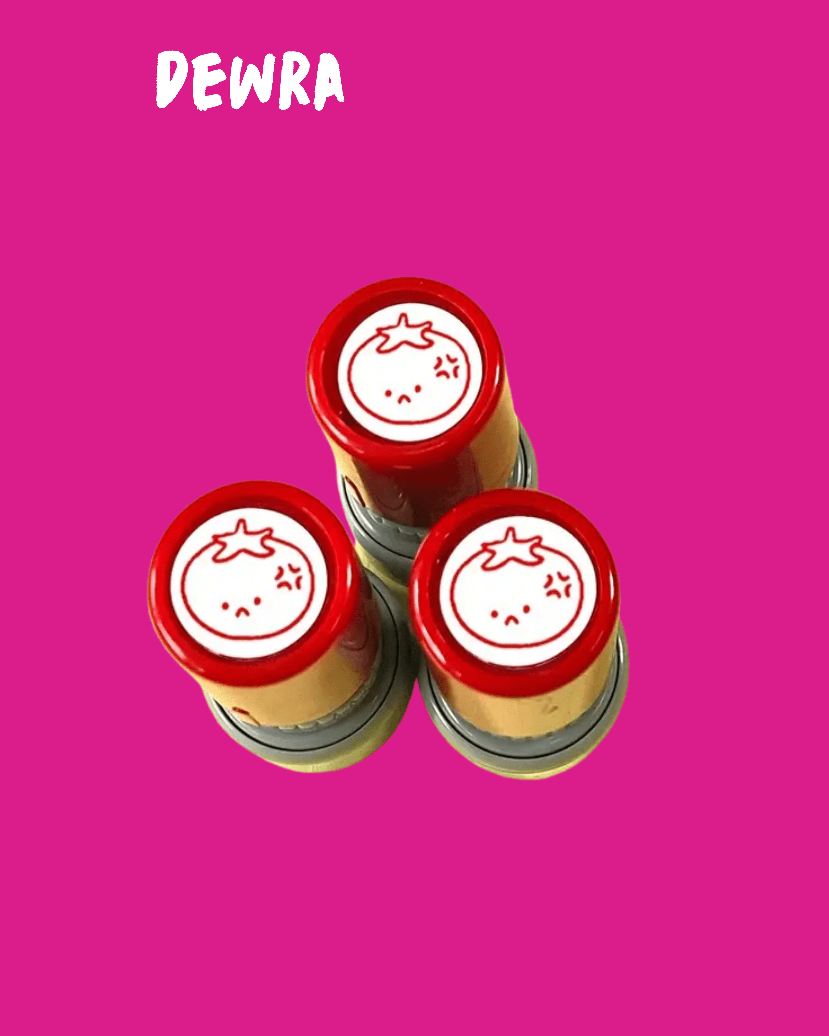 Domatesli Mood Mini Sevimli Damga