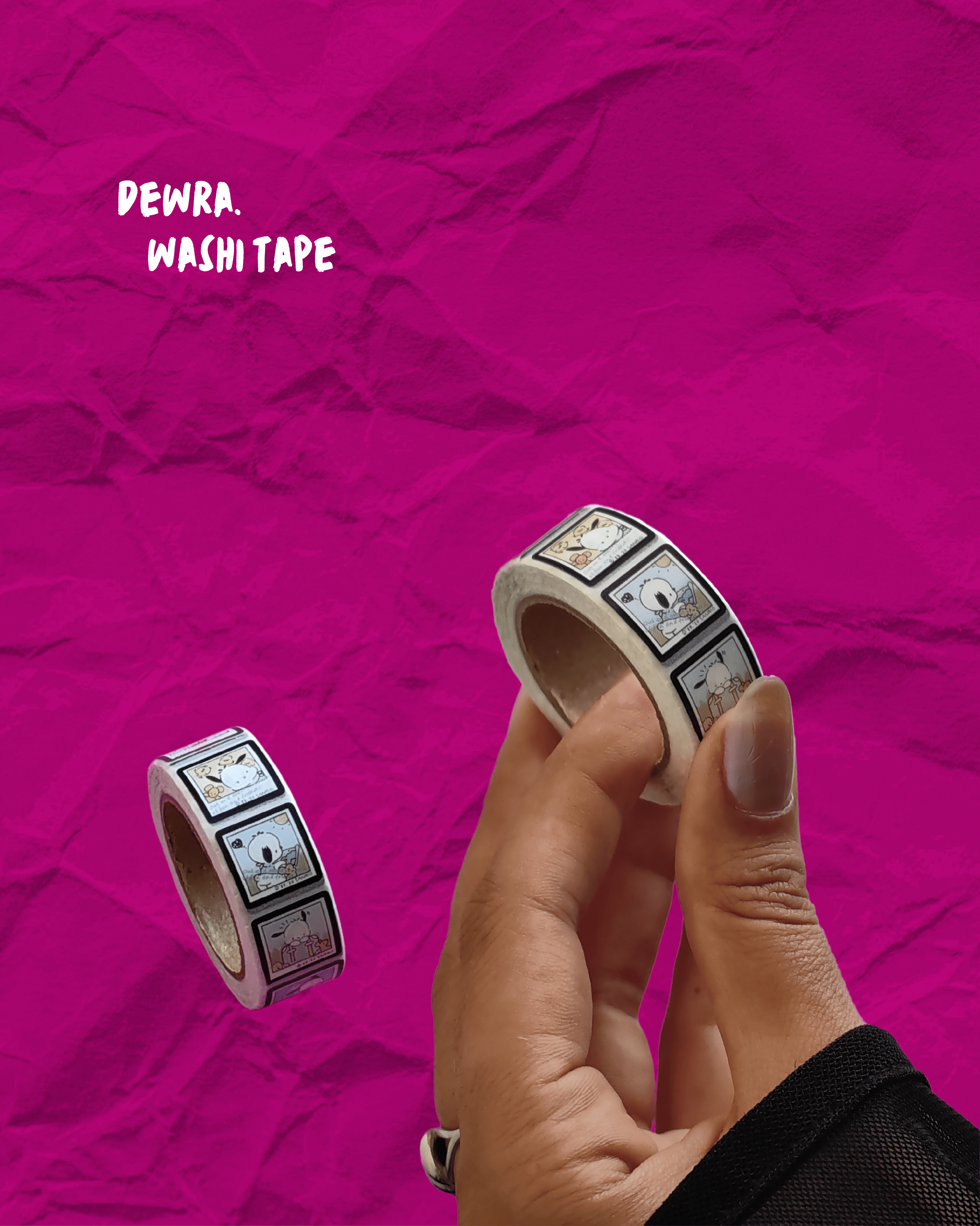 Comic Pup – Kare Kesimli Sticker Tape