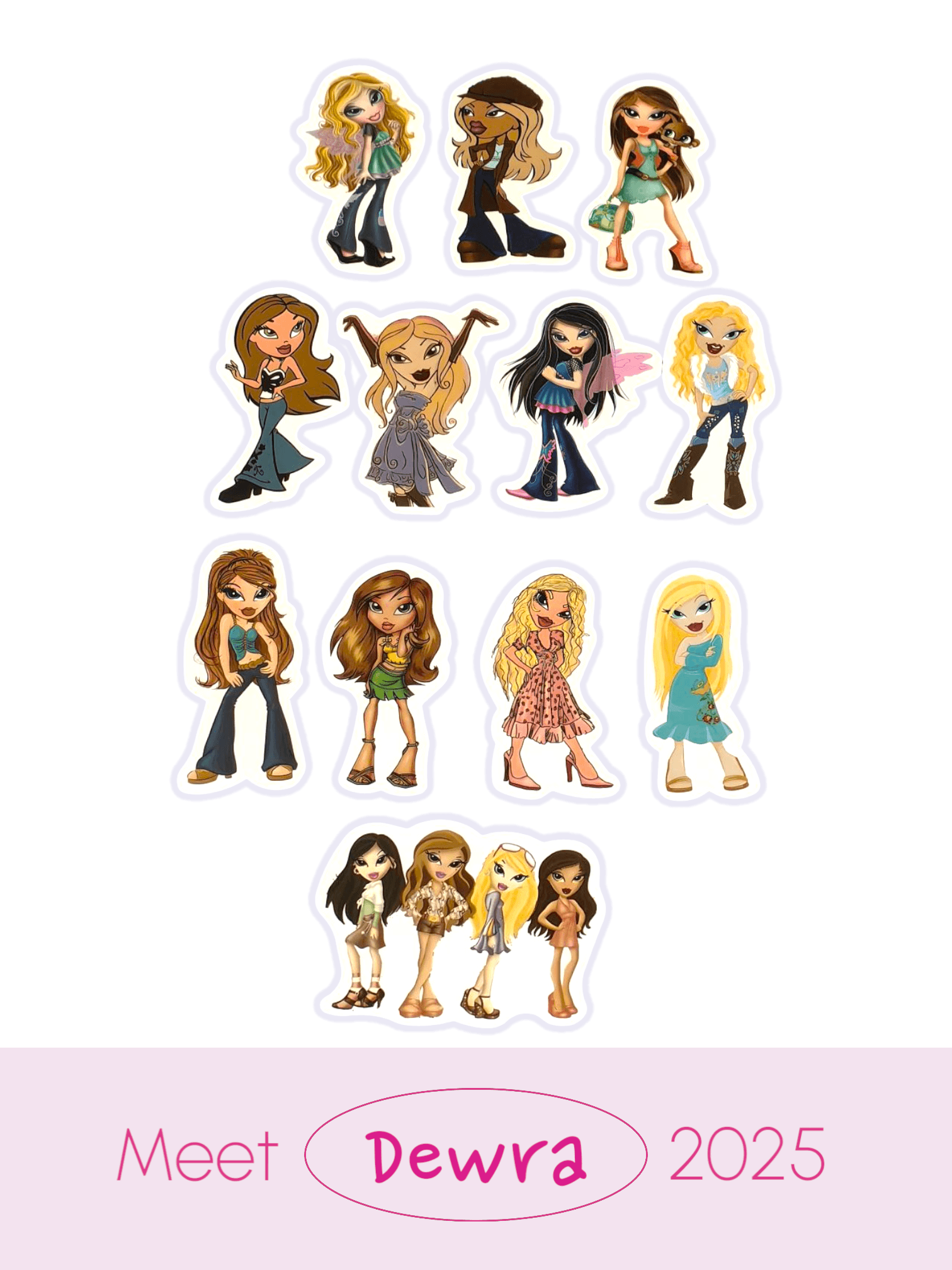 BRATZ Y2K GIRLY STICKER 