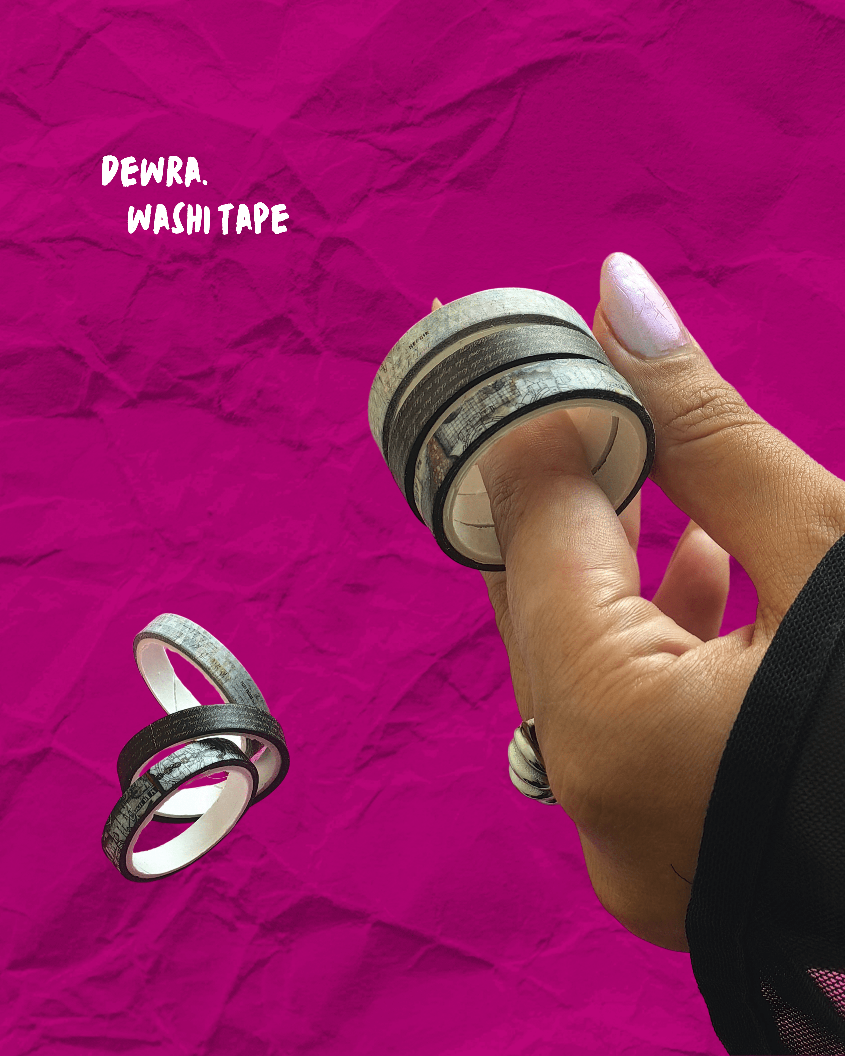 Vintage Harita Temalı Washi Tape Seti – 3’lü Retro Dünya