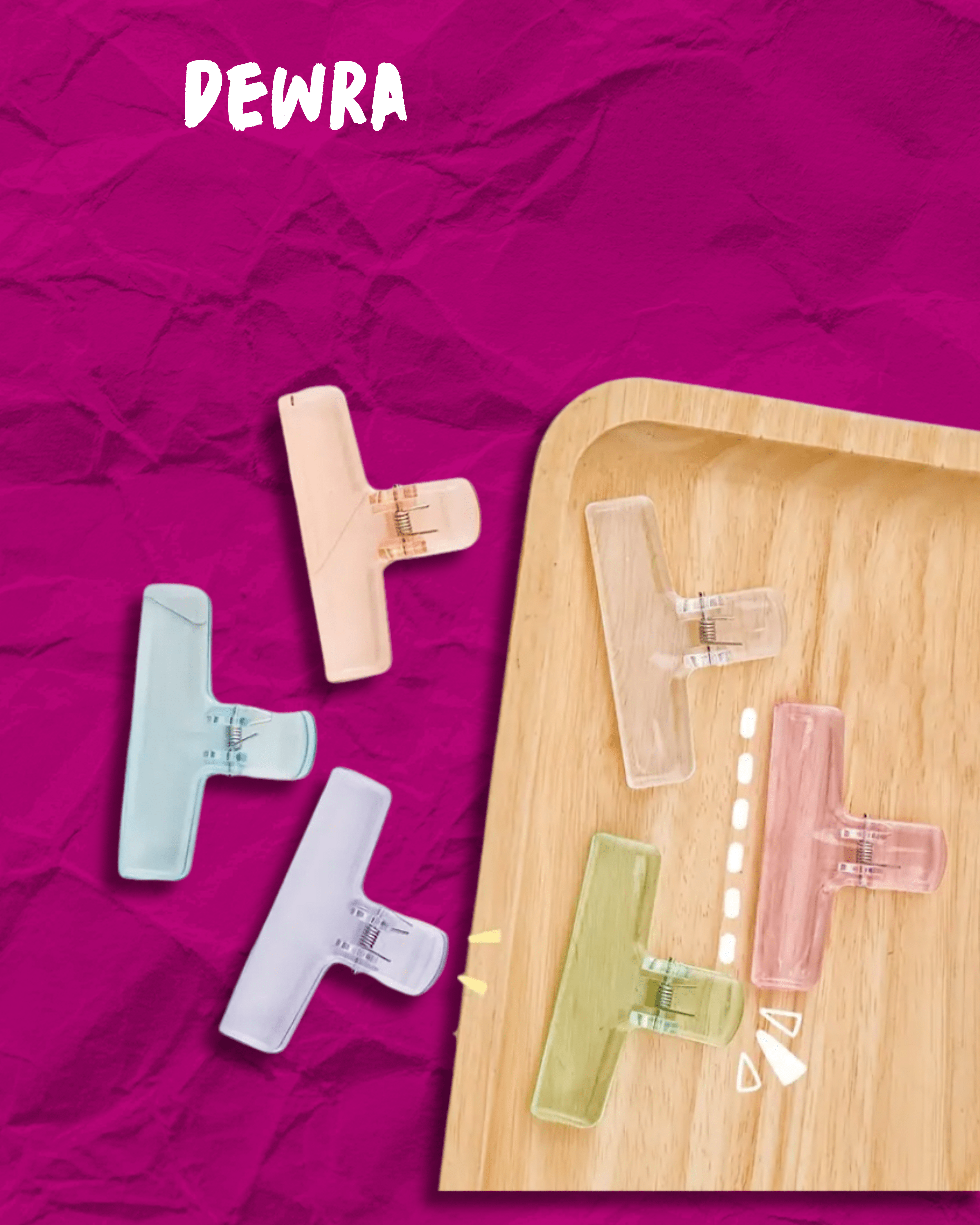 Pastel Planner Klipsi – Sayfa Sabitleyici Şeffaf Ajanda Klipsi