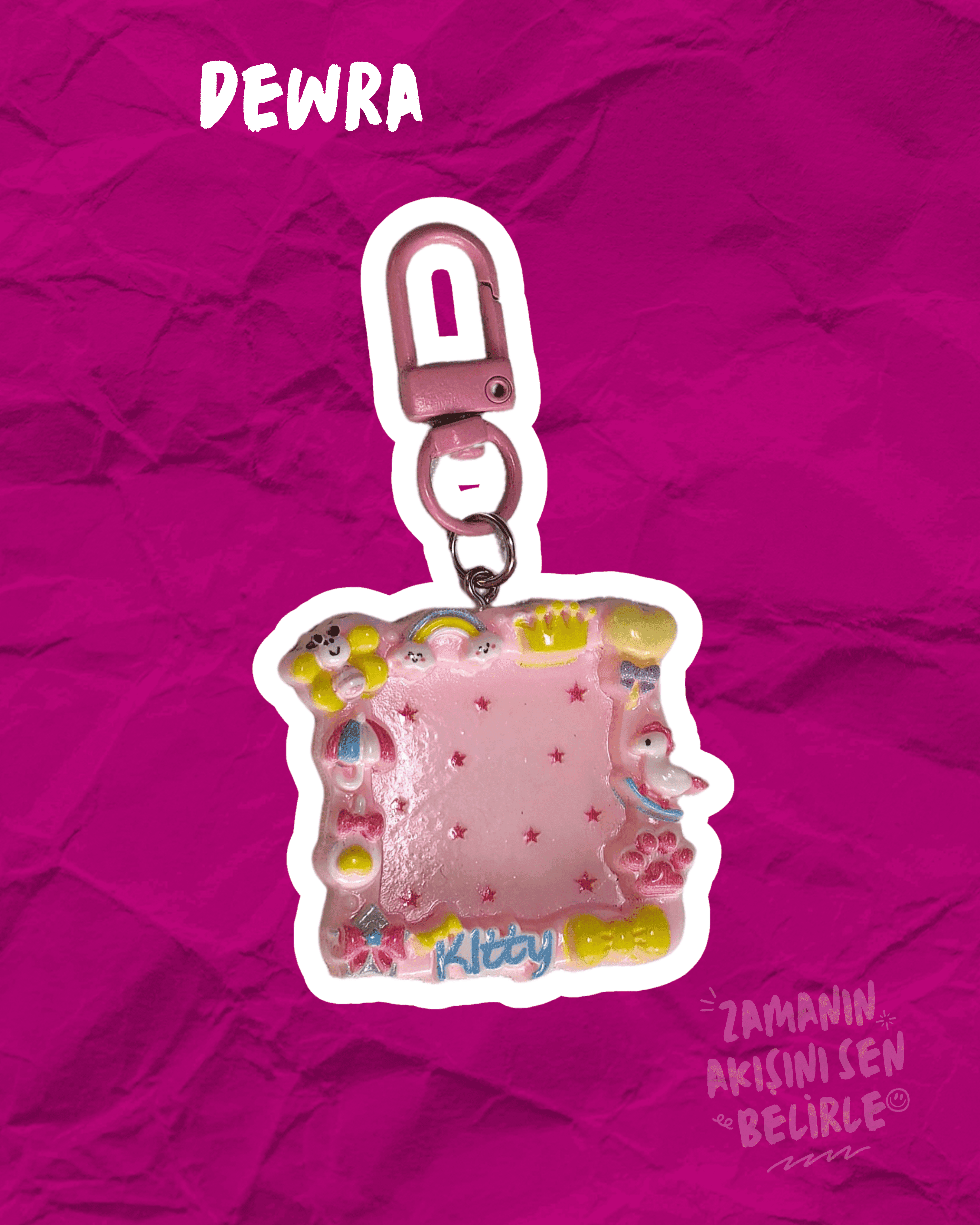 Pembe Sevimli Fotoğraf Çerçevesi Charm