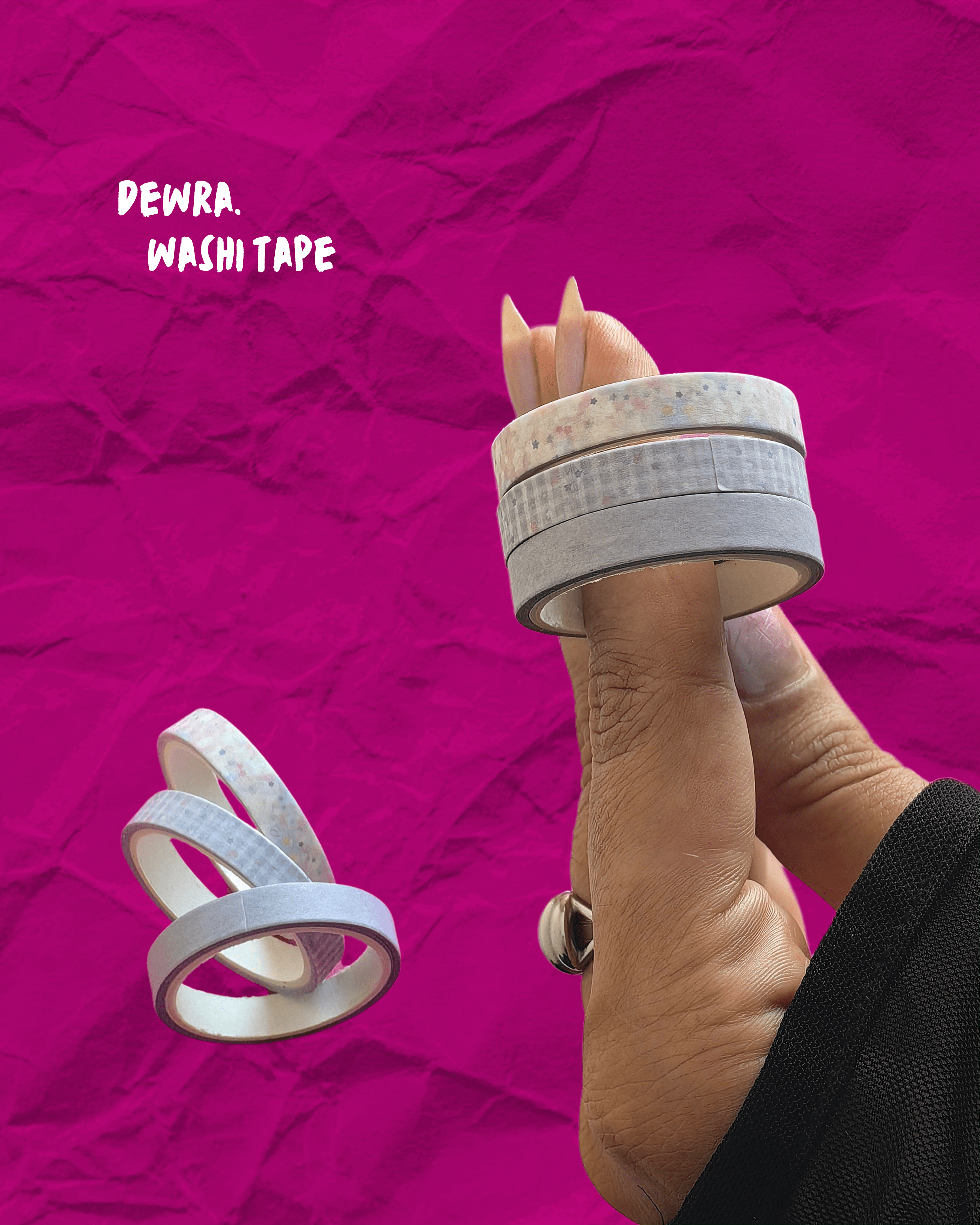 Pastel Harmony – 3’lü Lila Washi Tape Seti 