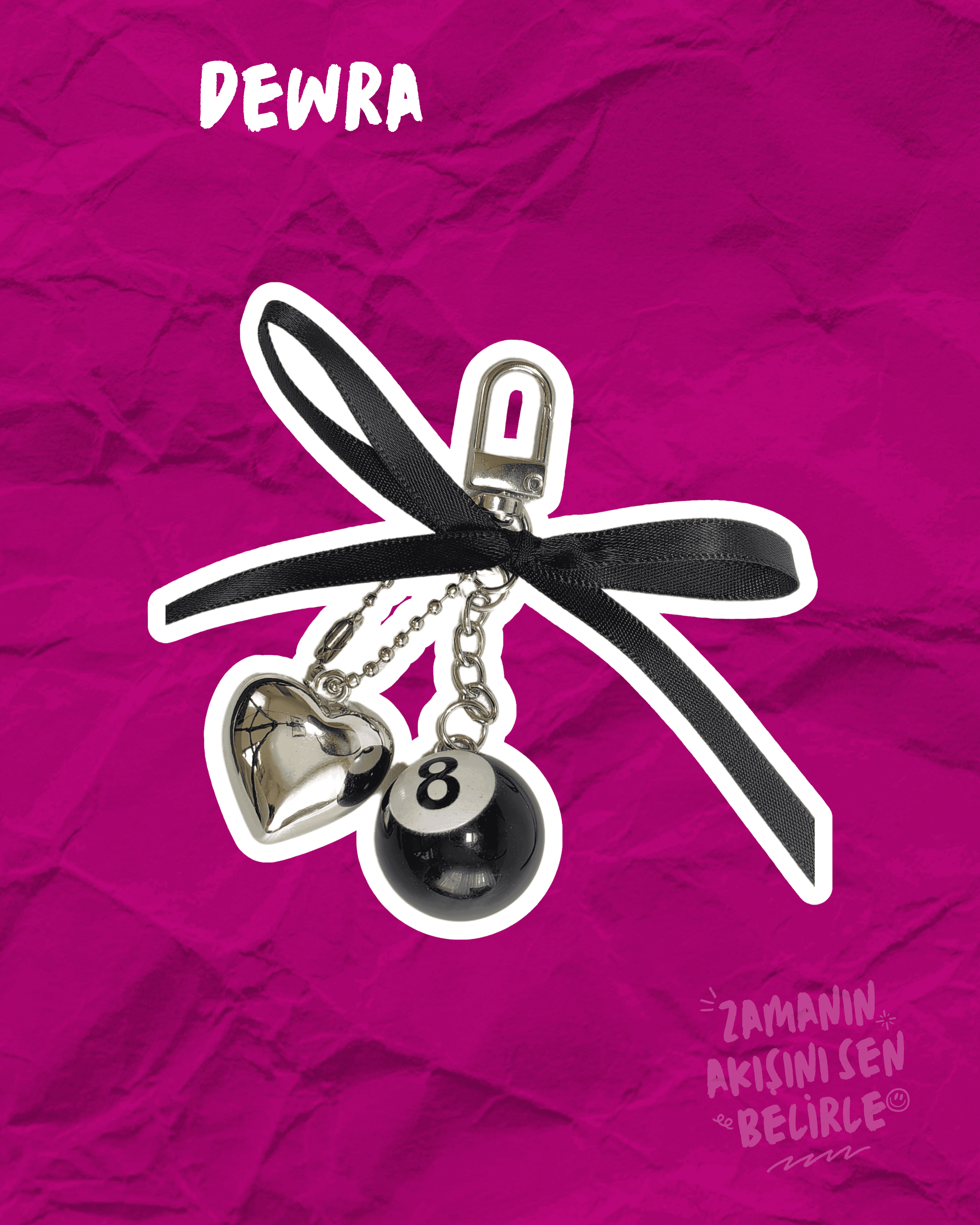Toplu 8 Numaralı Kalp Charm