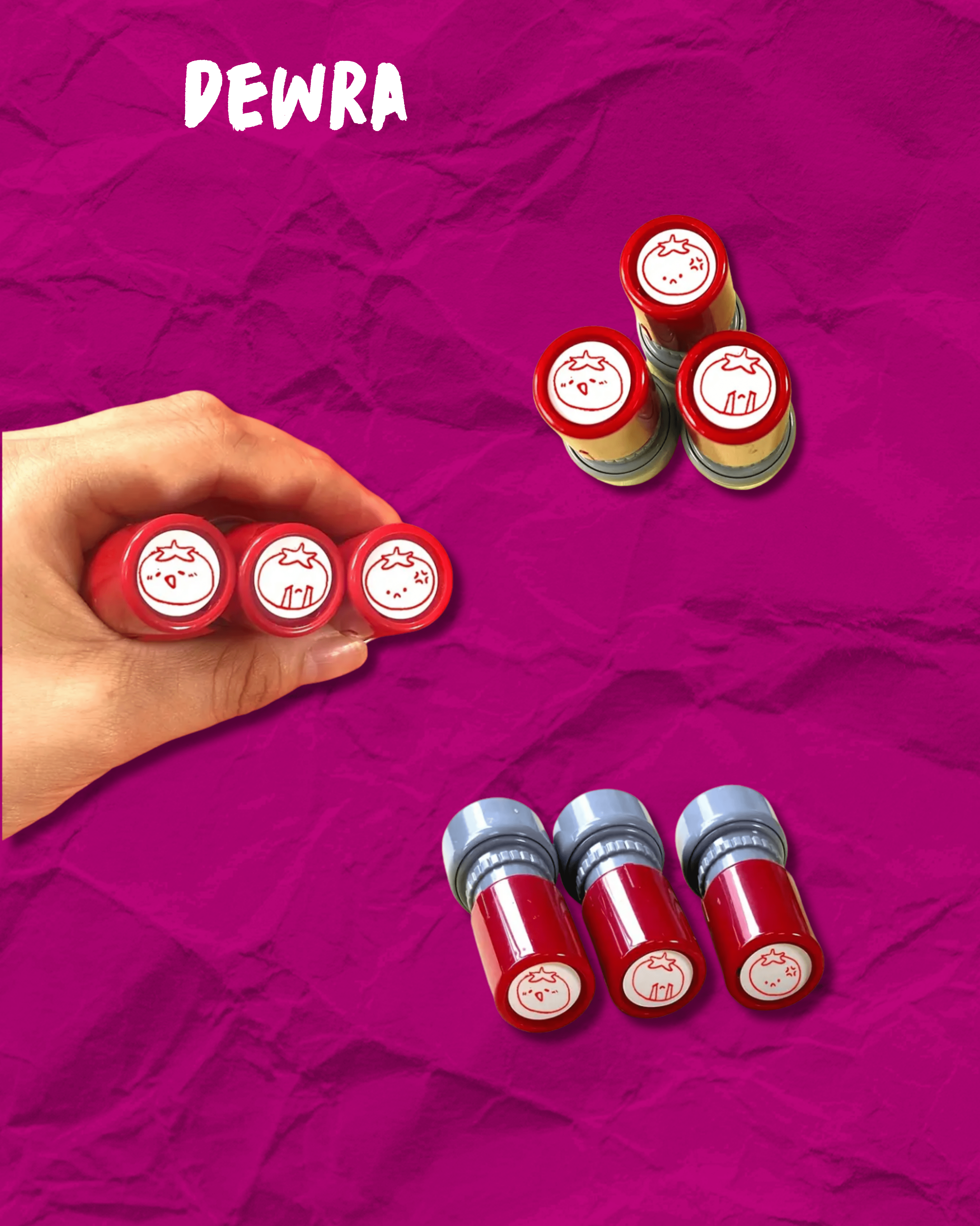 Domatesli Mood Mini Sevimli Damga