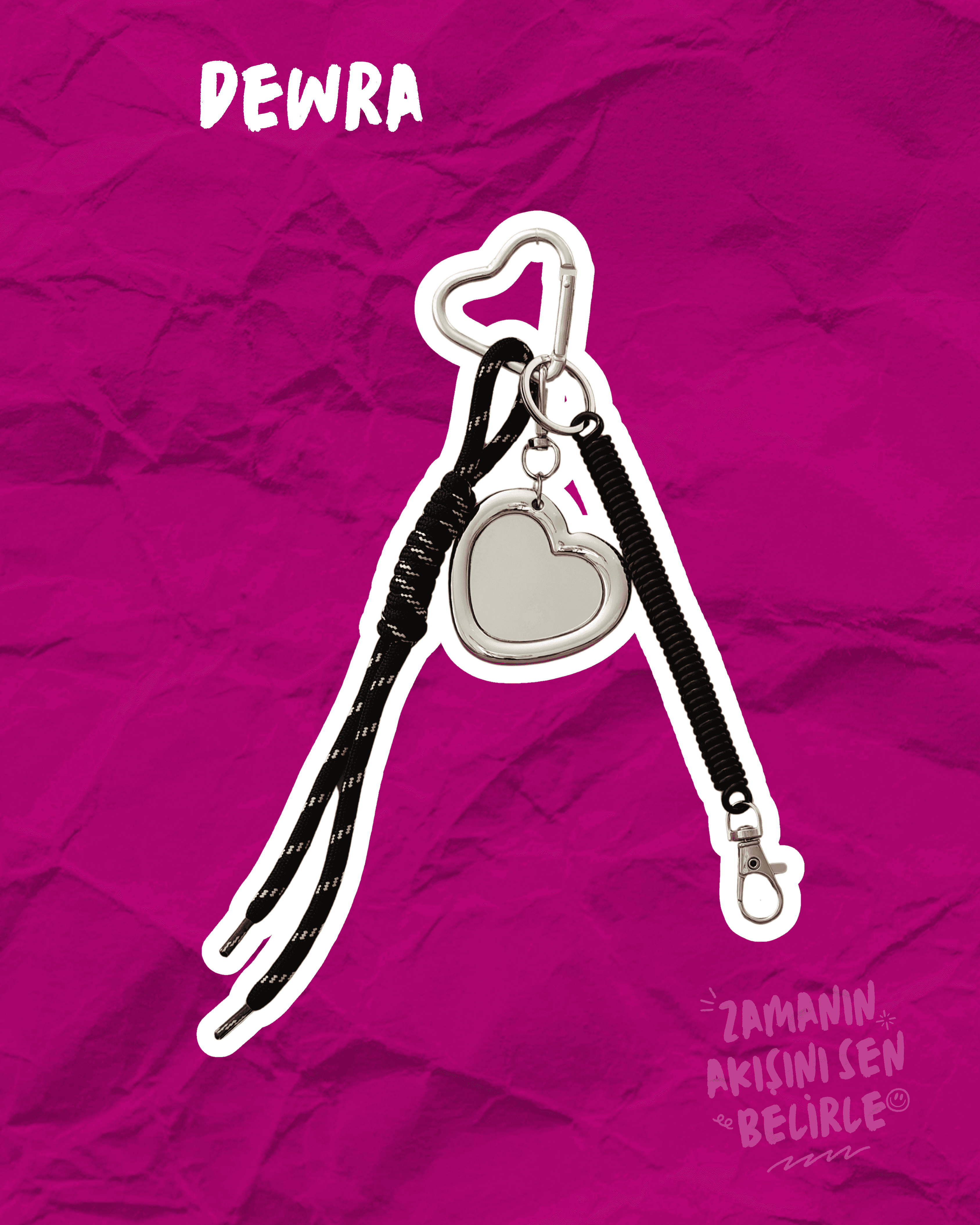 Aynalı Siyah Charm