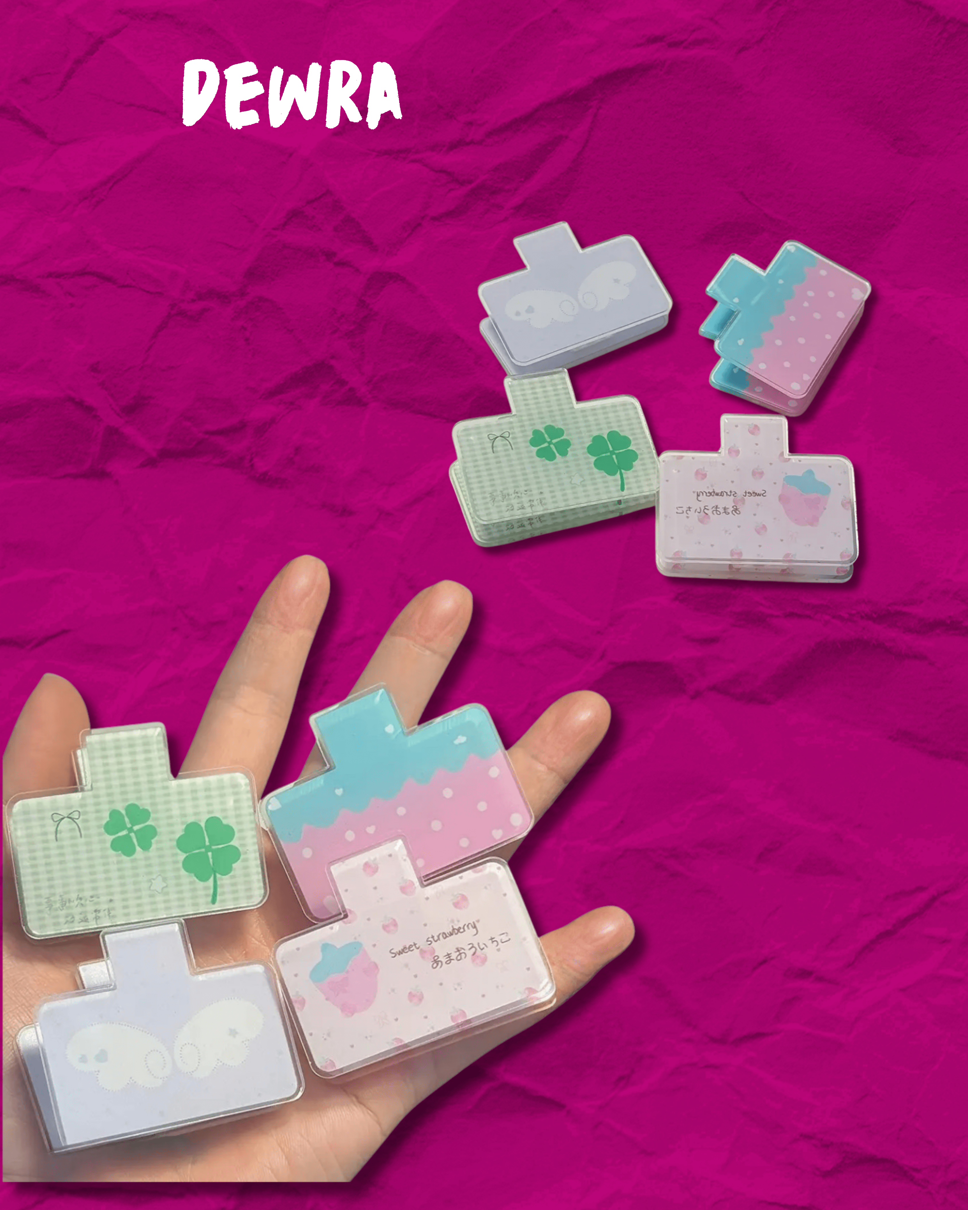 Desenli Kağıt Klipsi – Planner & Ajanda İçin Büyük Boy Sayfa Tutucu