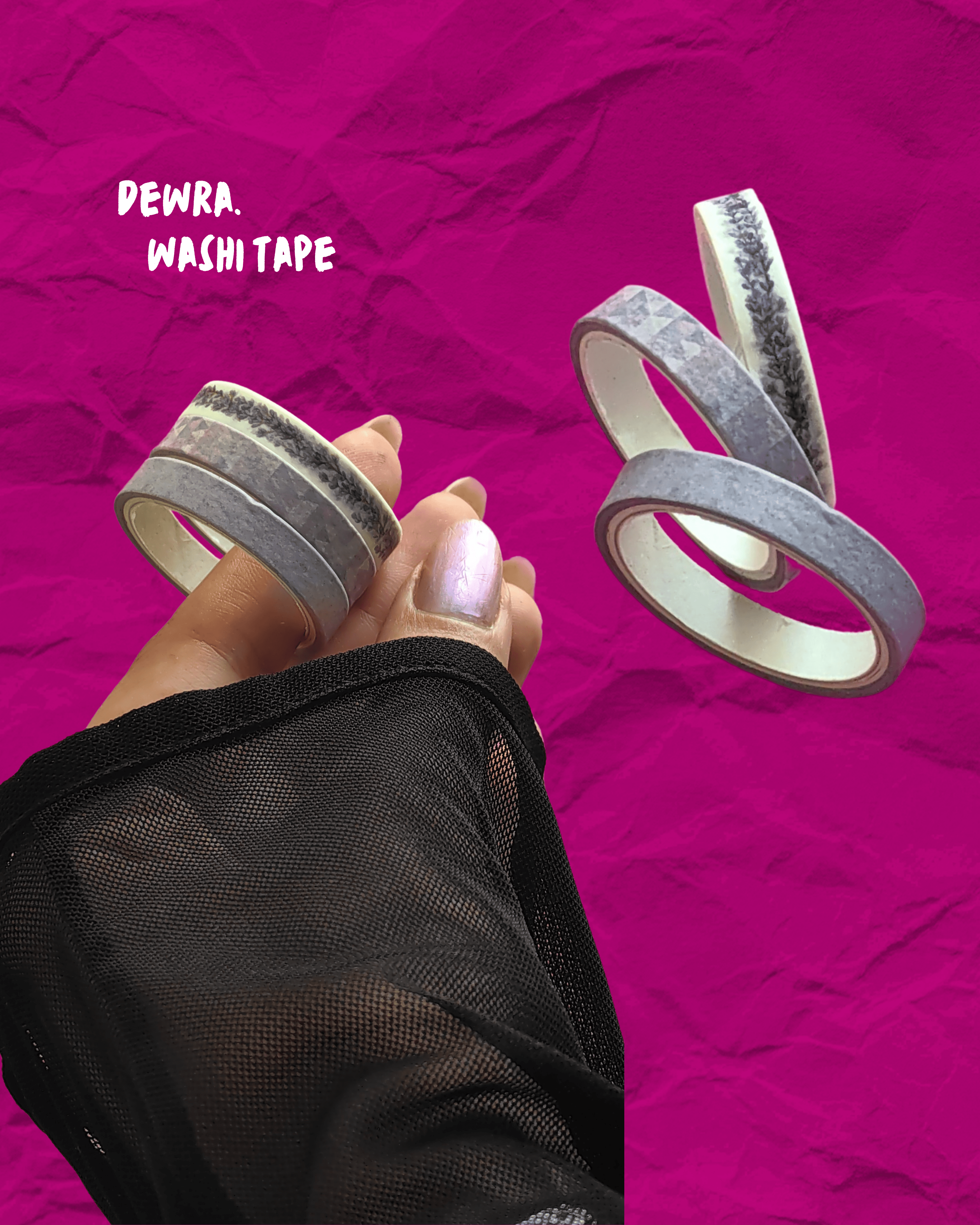 Lavanta Sis – Grayscale Washi Tape Seti (3’lü)