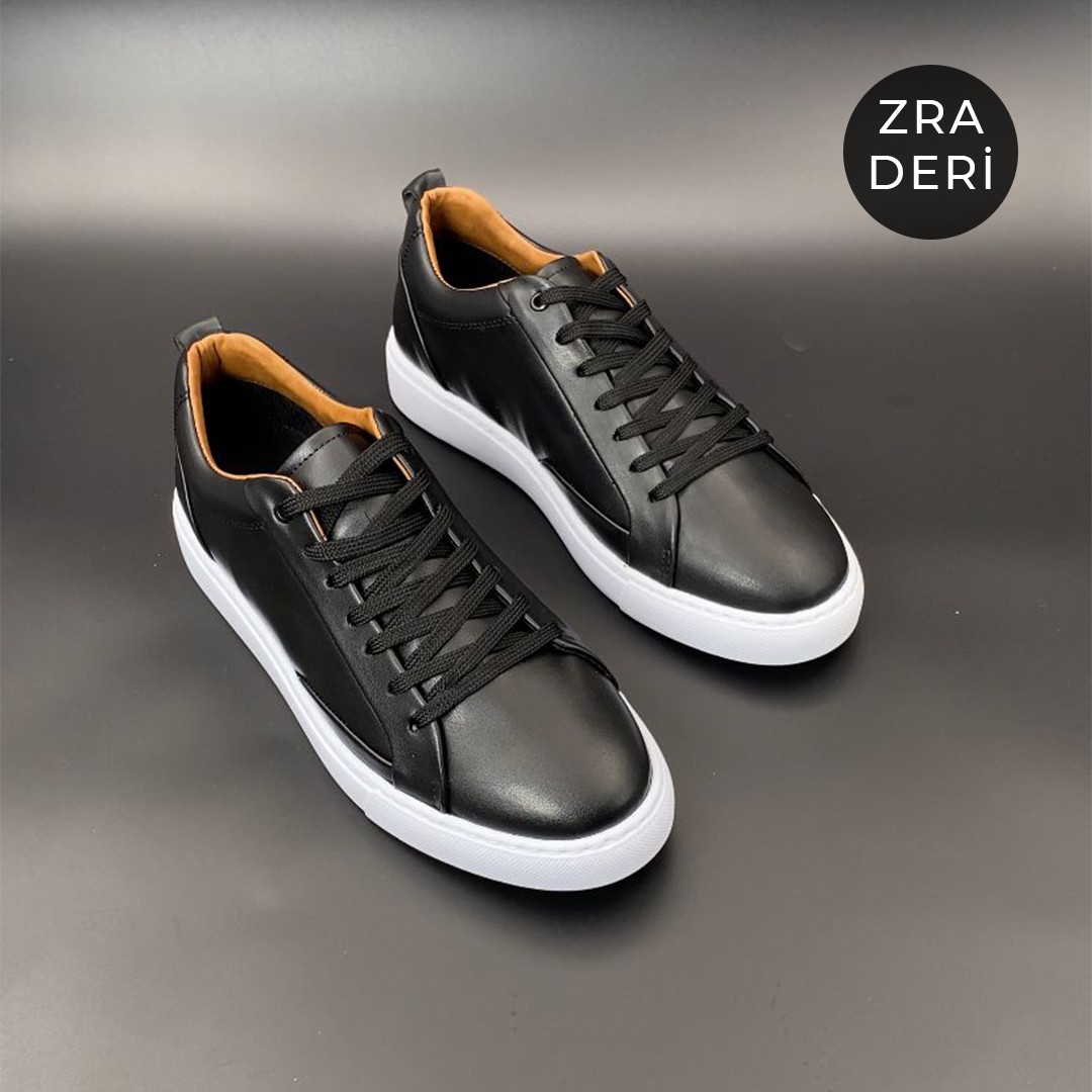 ZARA DERİ BASIC SNEAKERS - Siyah