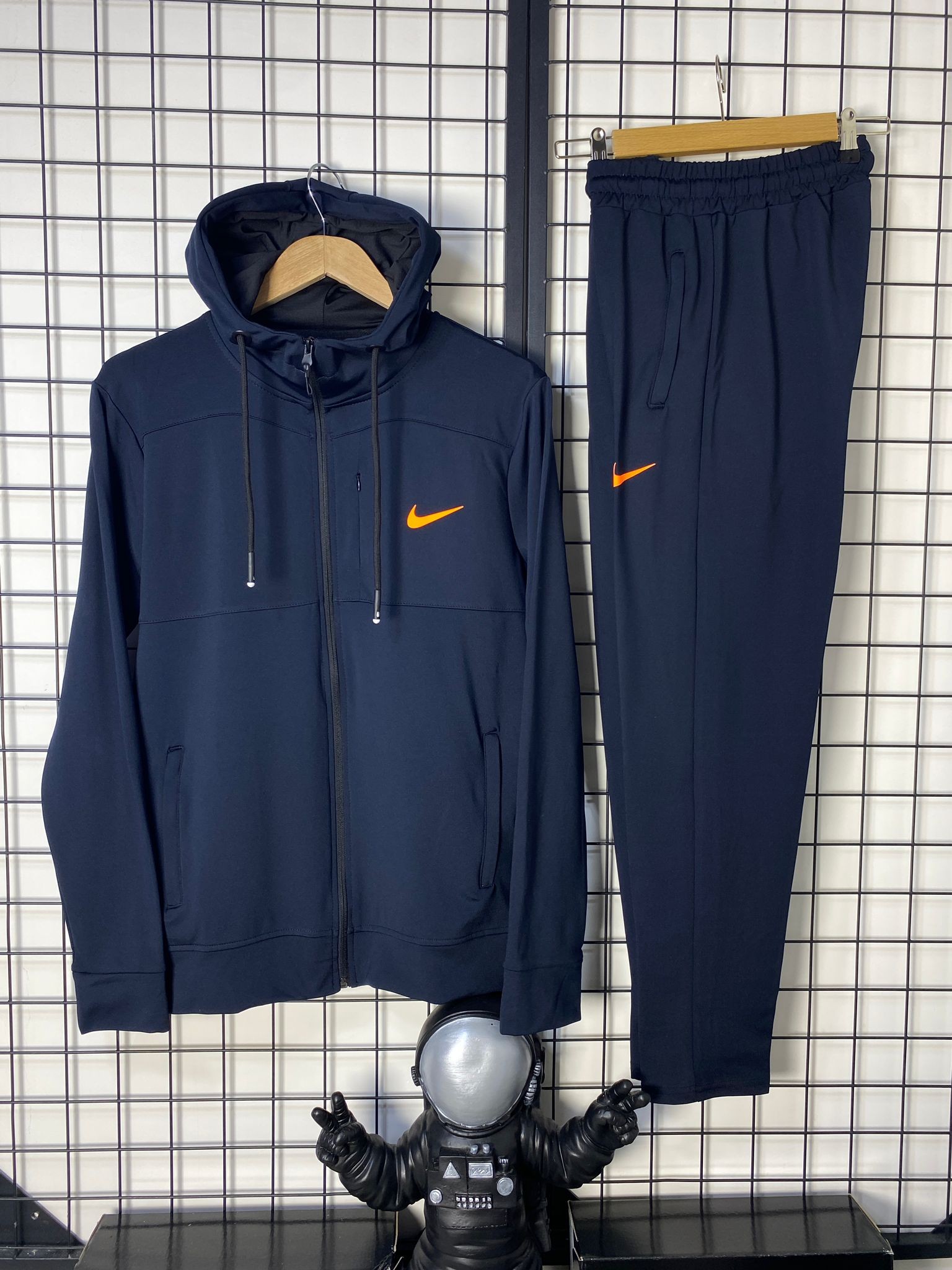 Nike Kapüşonlu Gizli Cepli Eşofman Takımı  - Lacivert