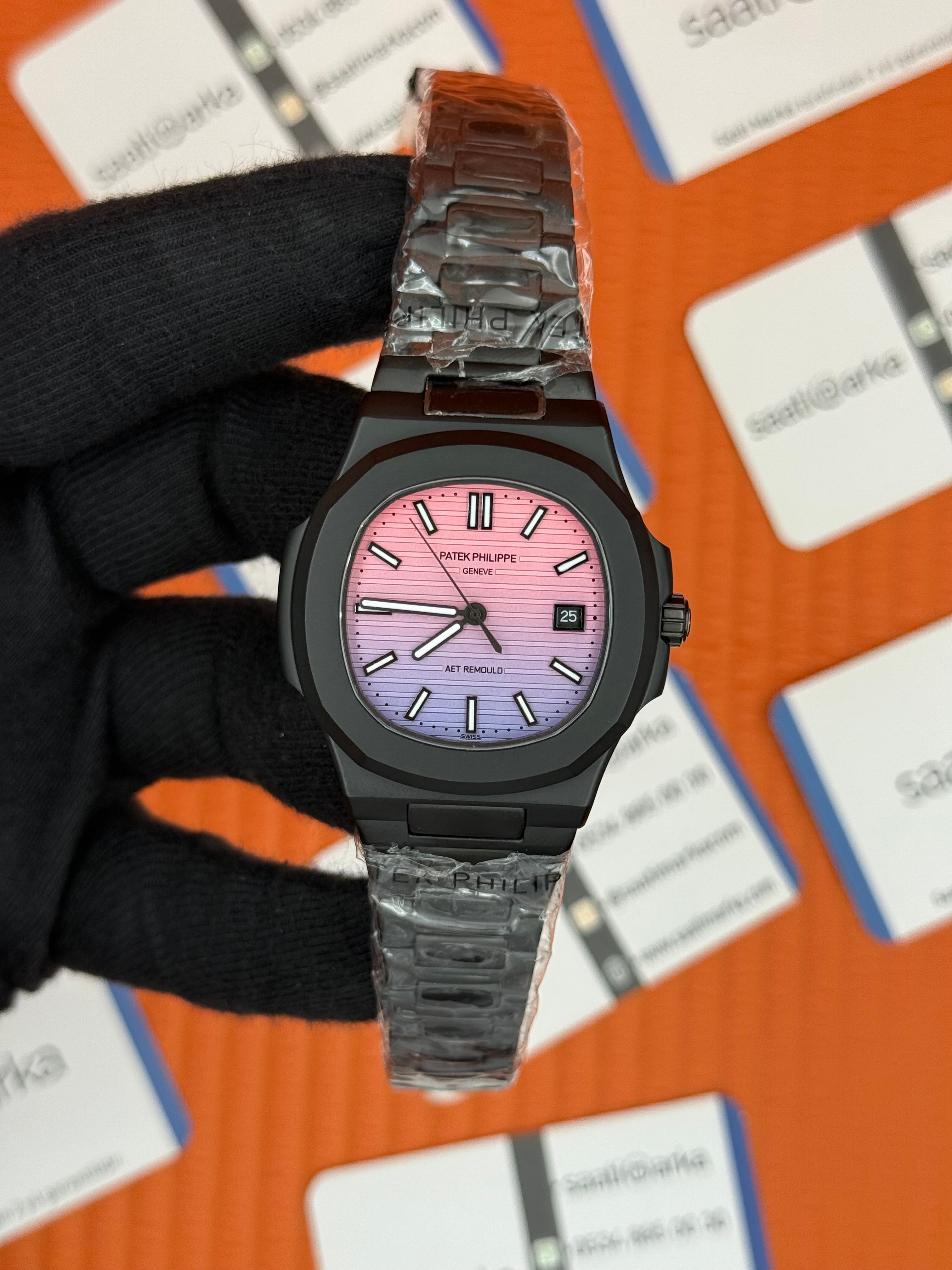 PATEK PHILIPPE NAUTLİUS SUNRİSE SİYAH KORDON-KASA