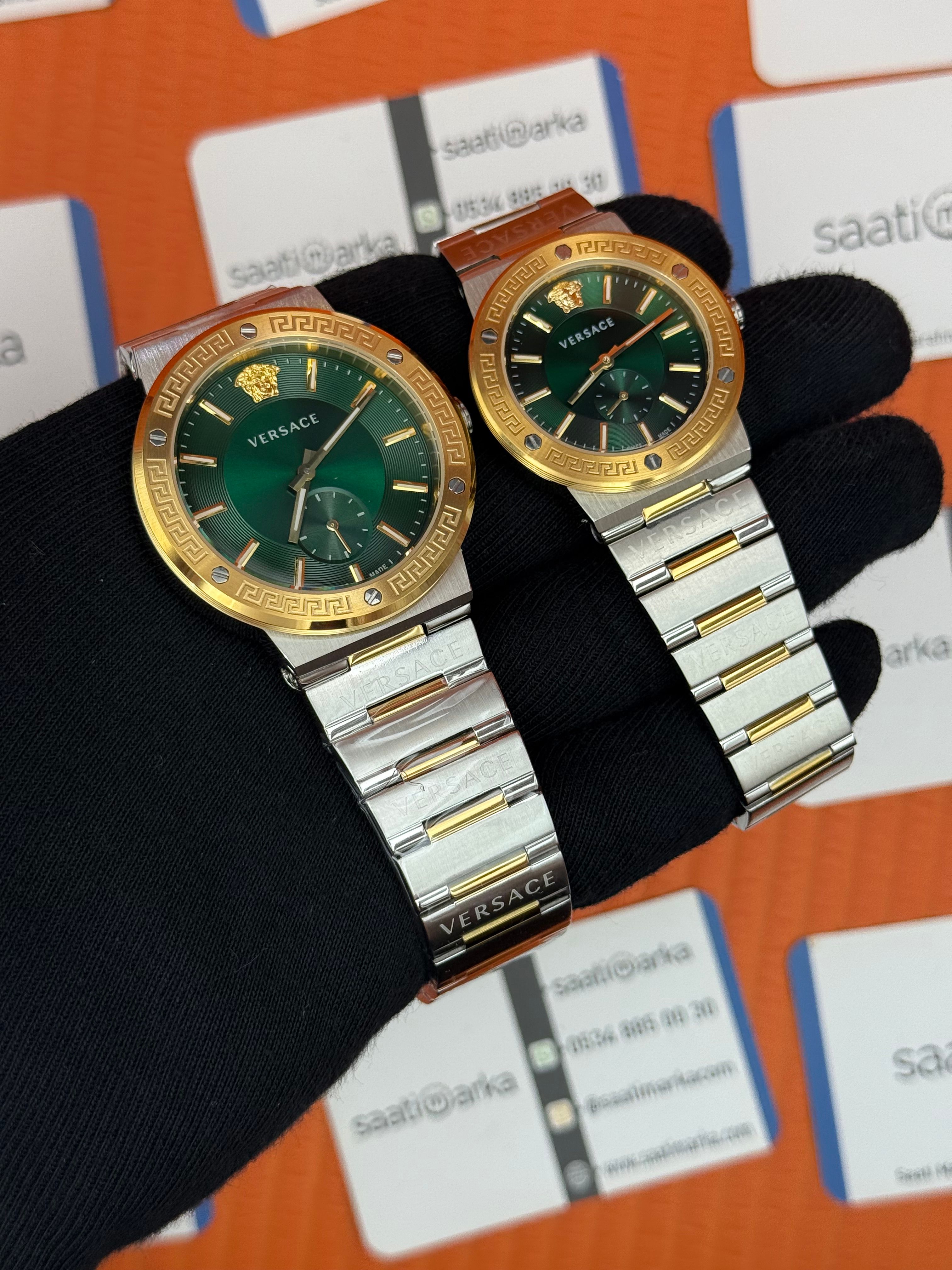 VERSACE çift kombini kadın 35mm erkek 43mm