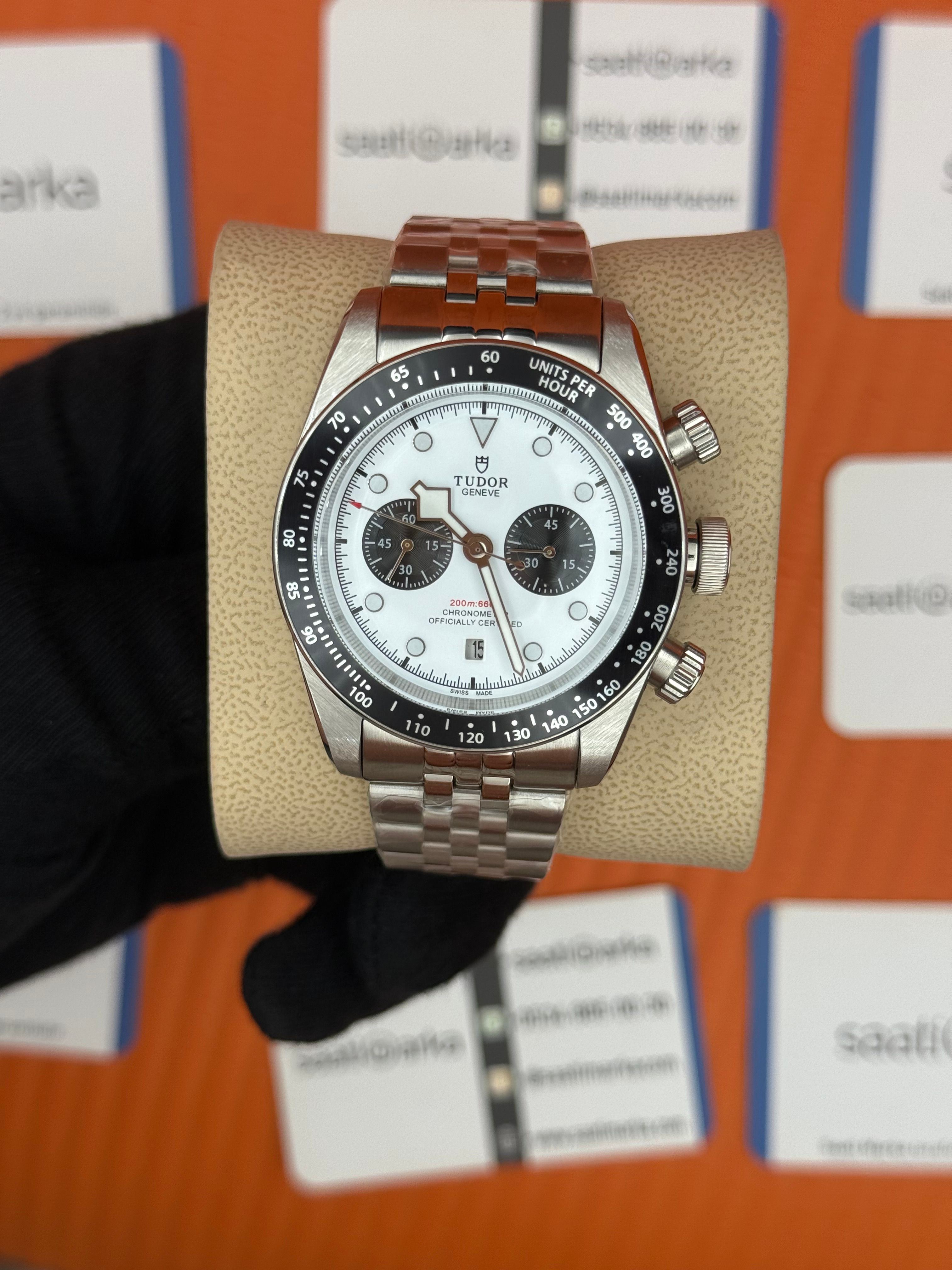 TUDOR black bay beyaz kadran silver jubilee kordon 41mm erkek kol saati