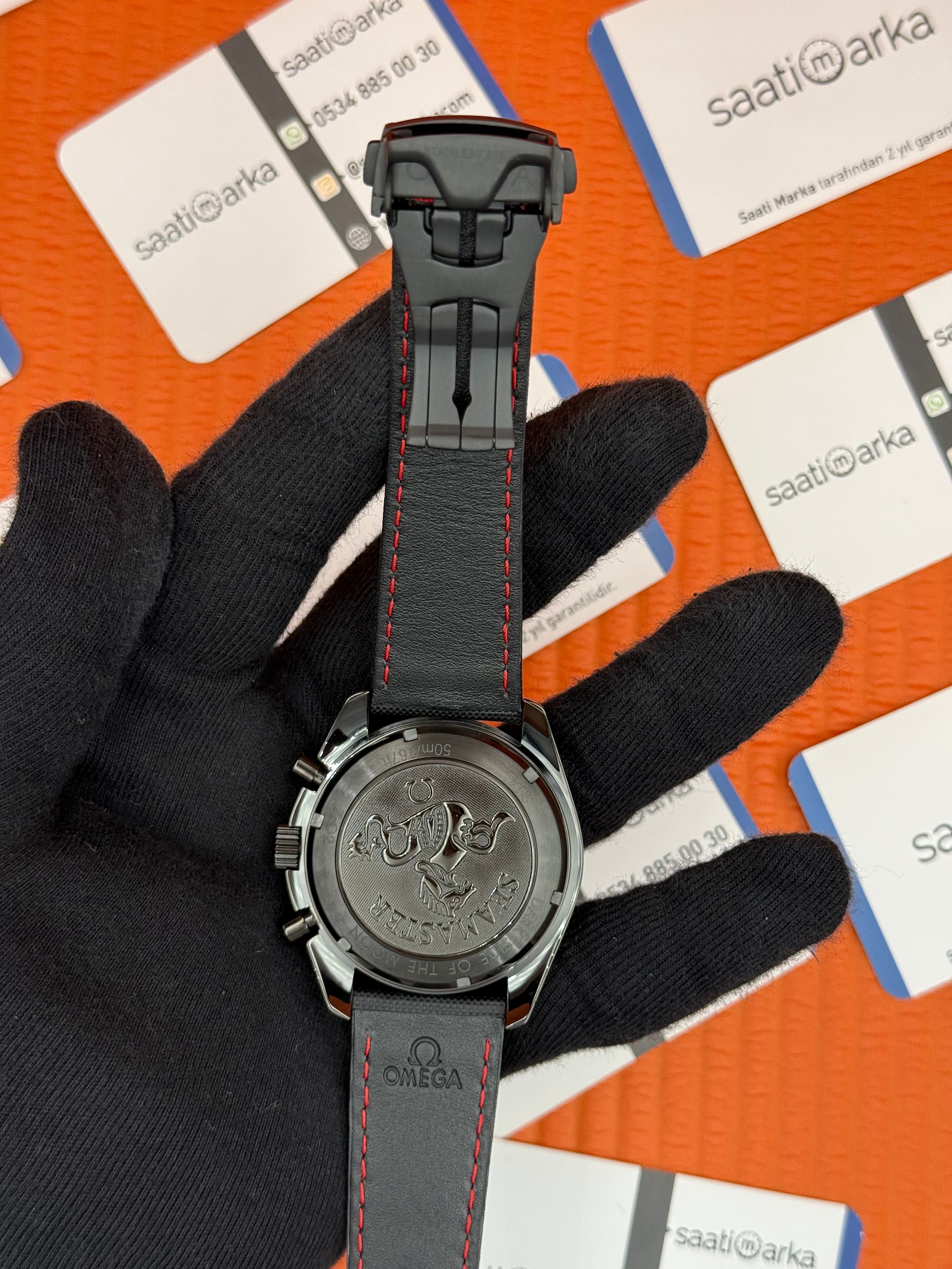 OMEGA SPEEDMASTER FULL SİYAH YEŞİL DETAYLI KADRAN