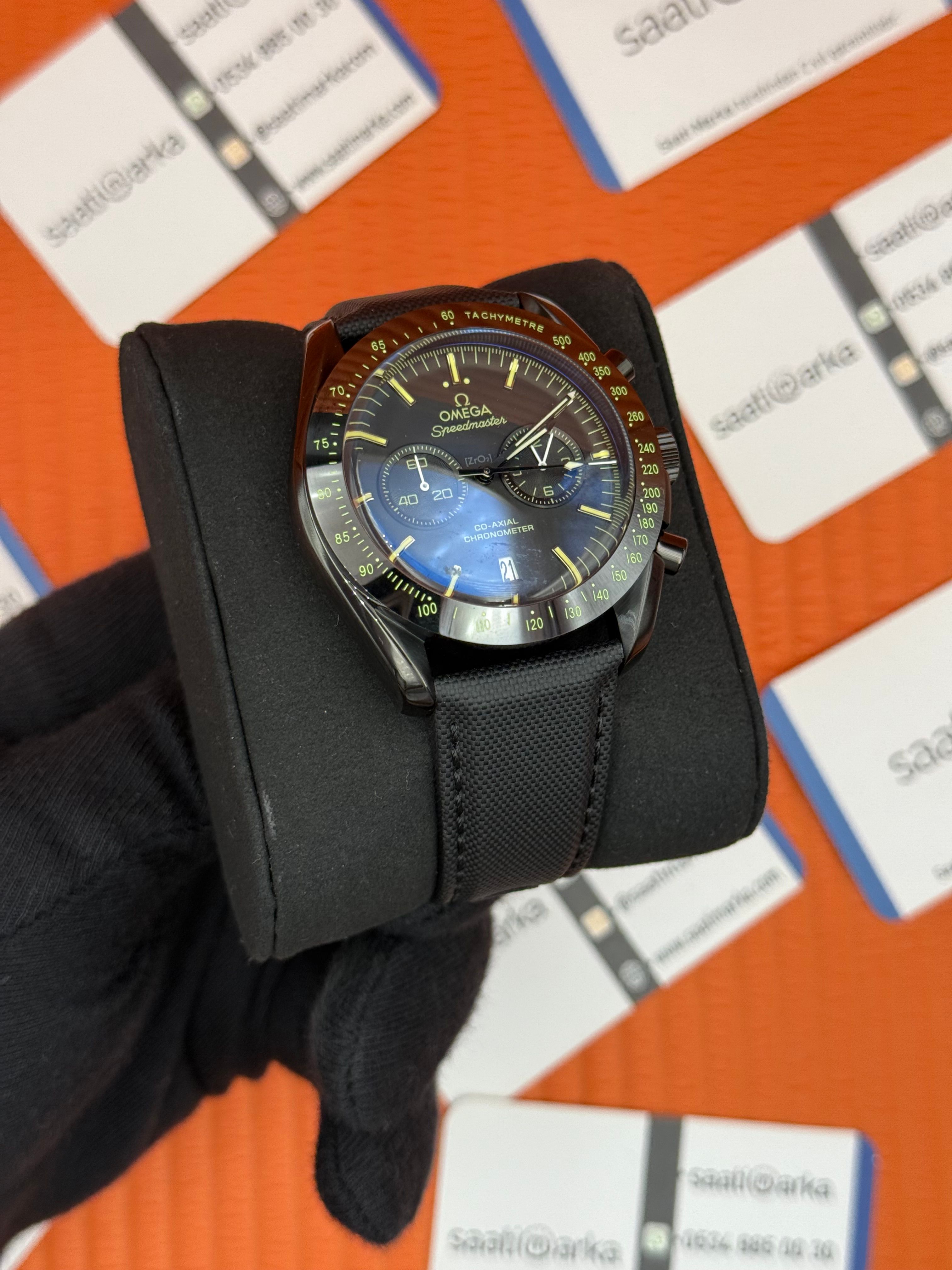OMEGA SPEEDMASTER FULL SİYAH YEŞİL DETAYLI KADRAN