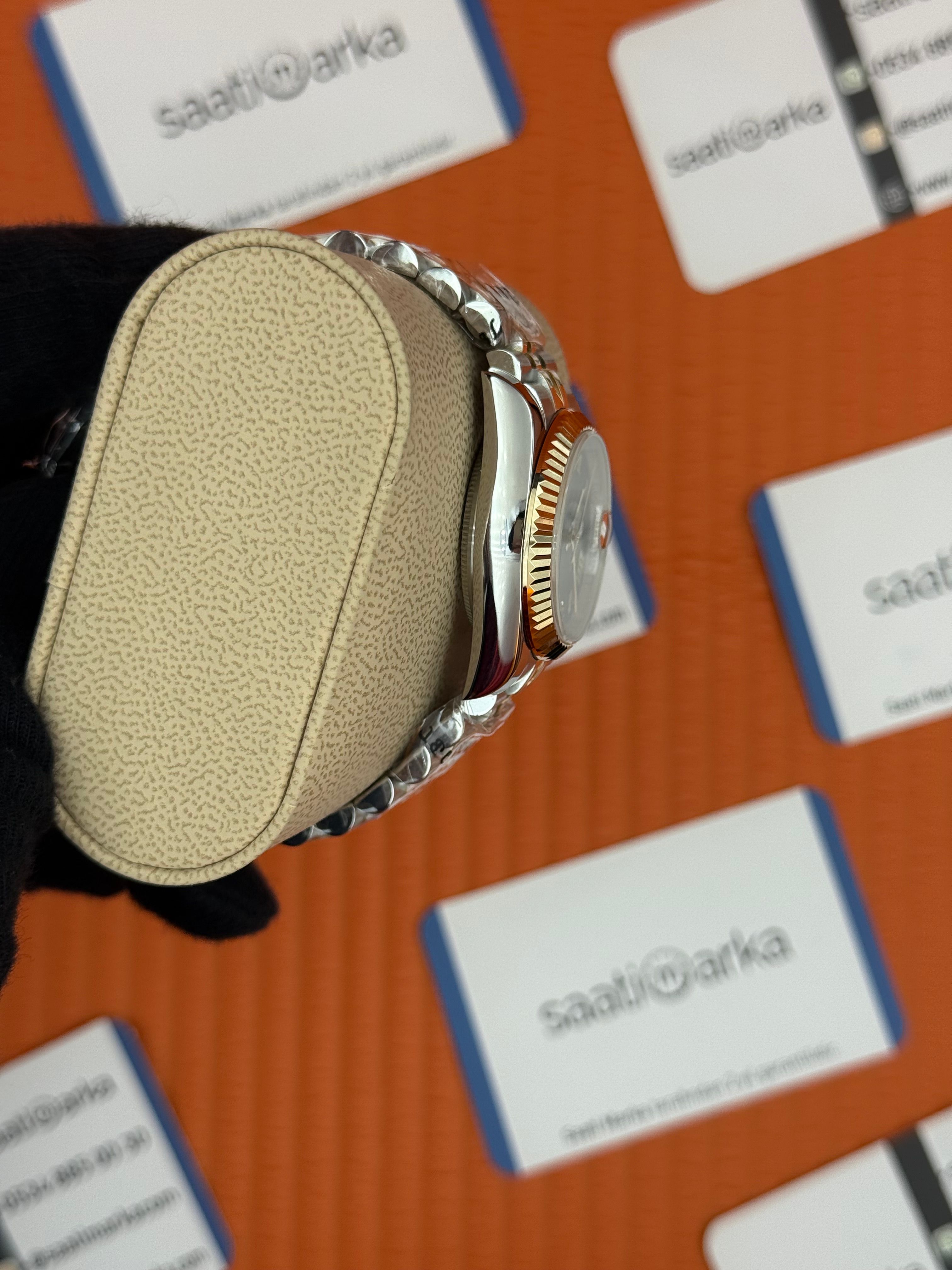 ROLEX datejust 31mm yeşil kadran gold silver jubilee kordon
