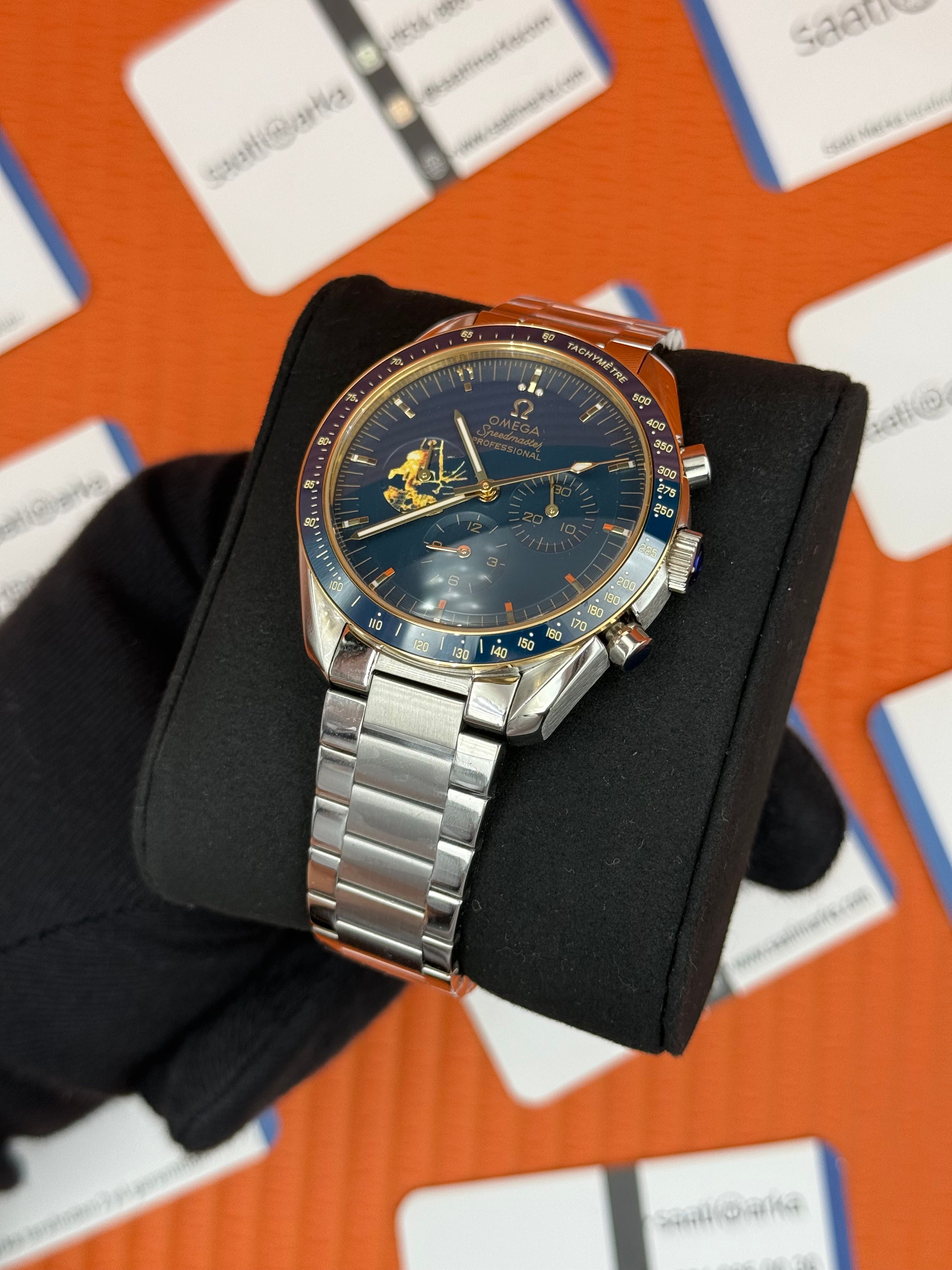 OMEGA SPEEDMASTER LACİVERT KADRAN BEZEL SİLVER KASA KORDON 