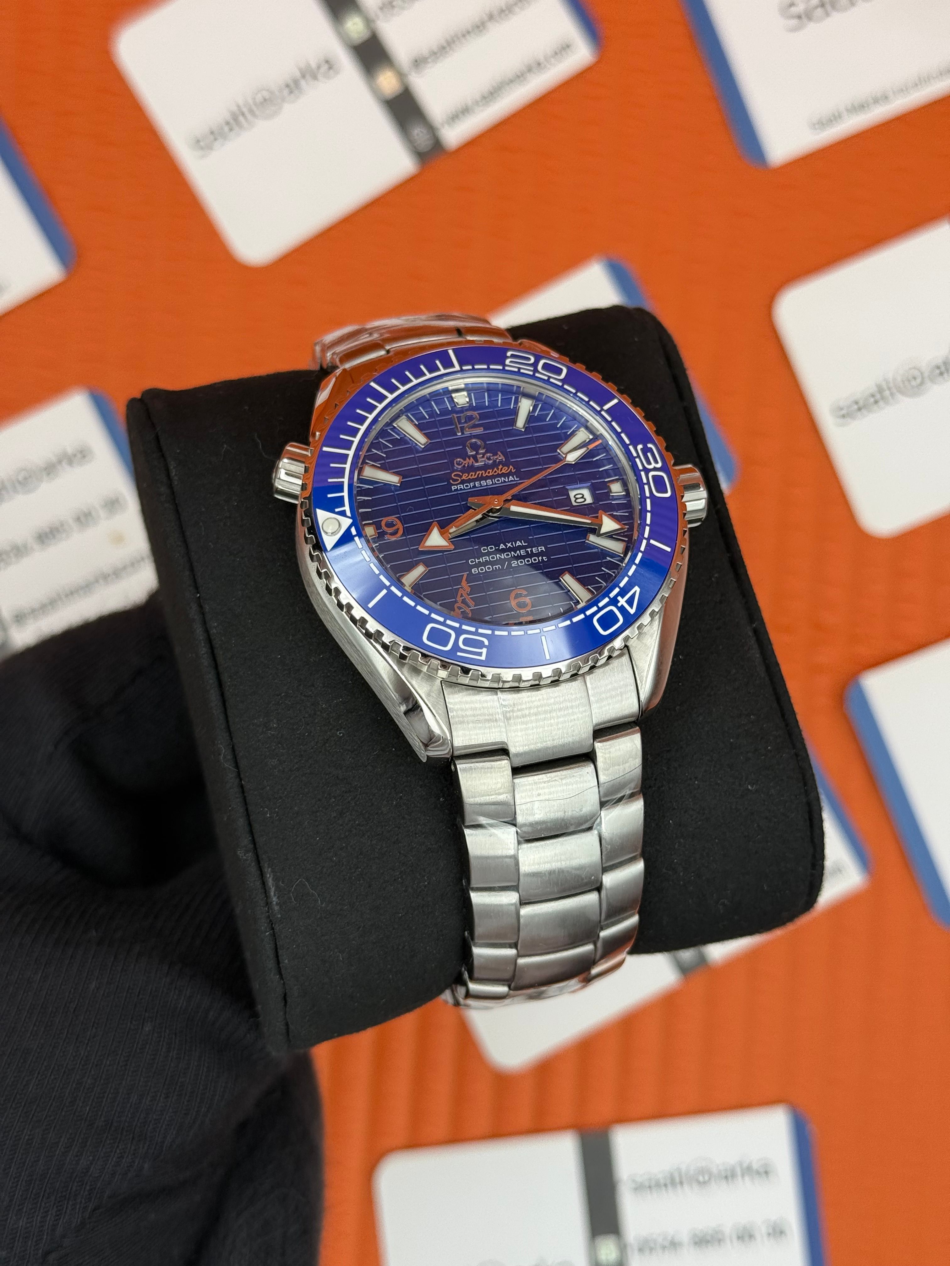 OMEGA SEMASTER CHRONOMETER 600M MAVİ KADRAN BEZEL SİLVER KASA KORDON 