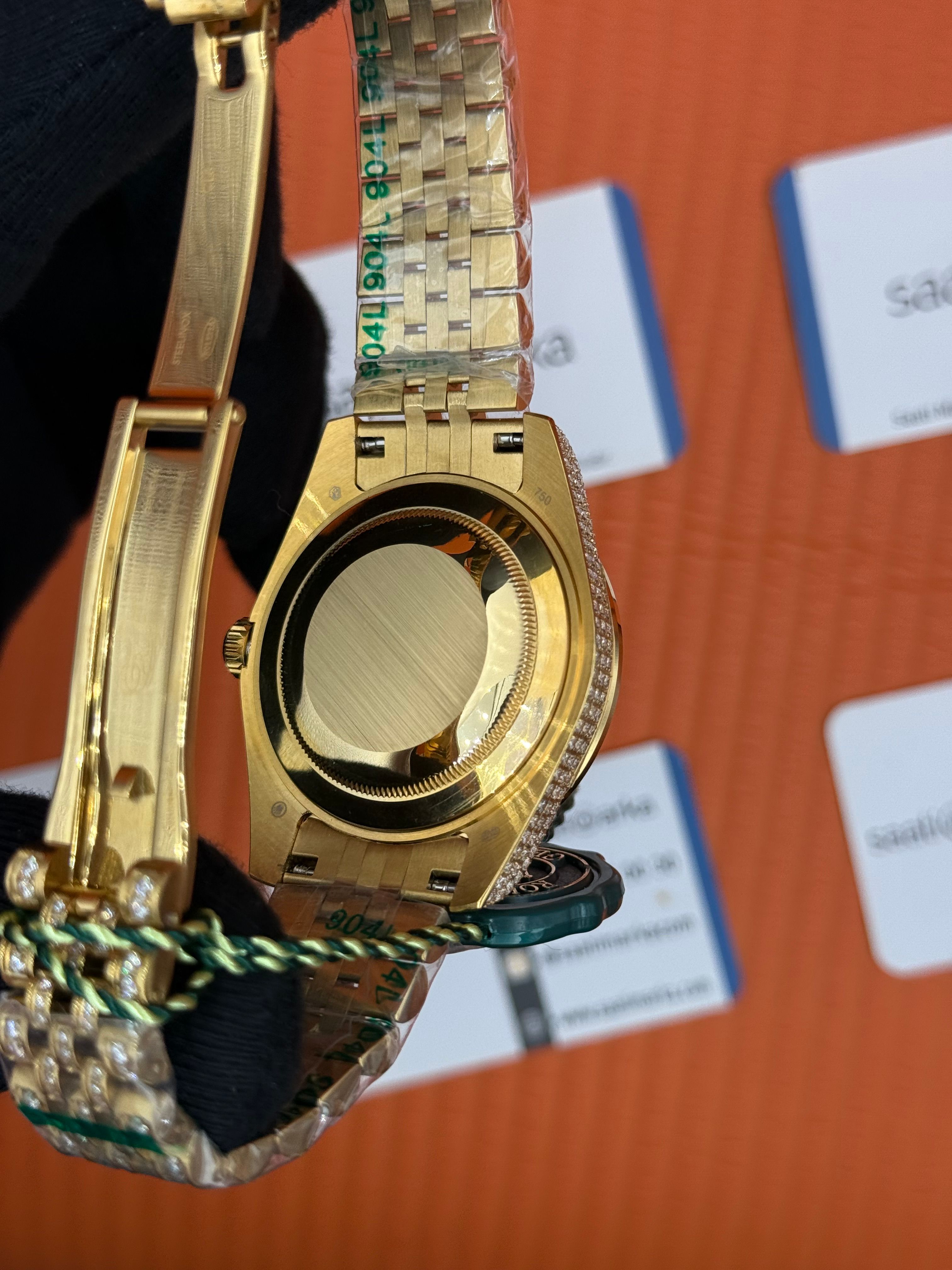 ROLEX Datejust arabic dial full diamond 41mm gold