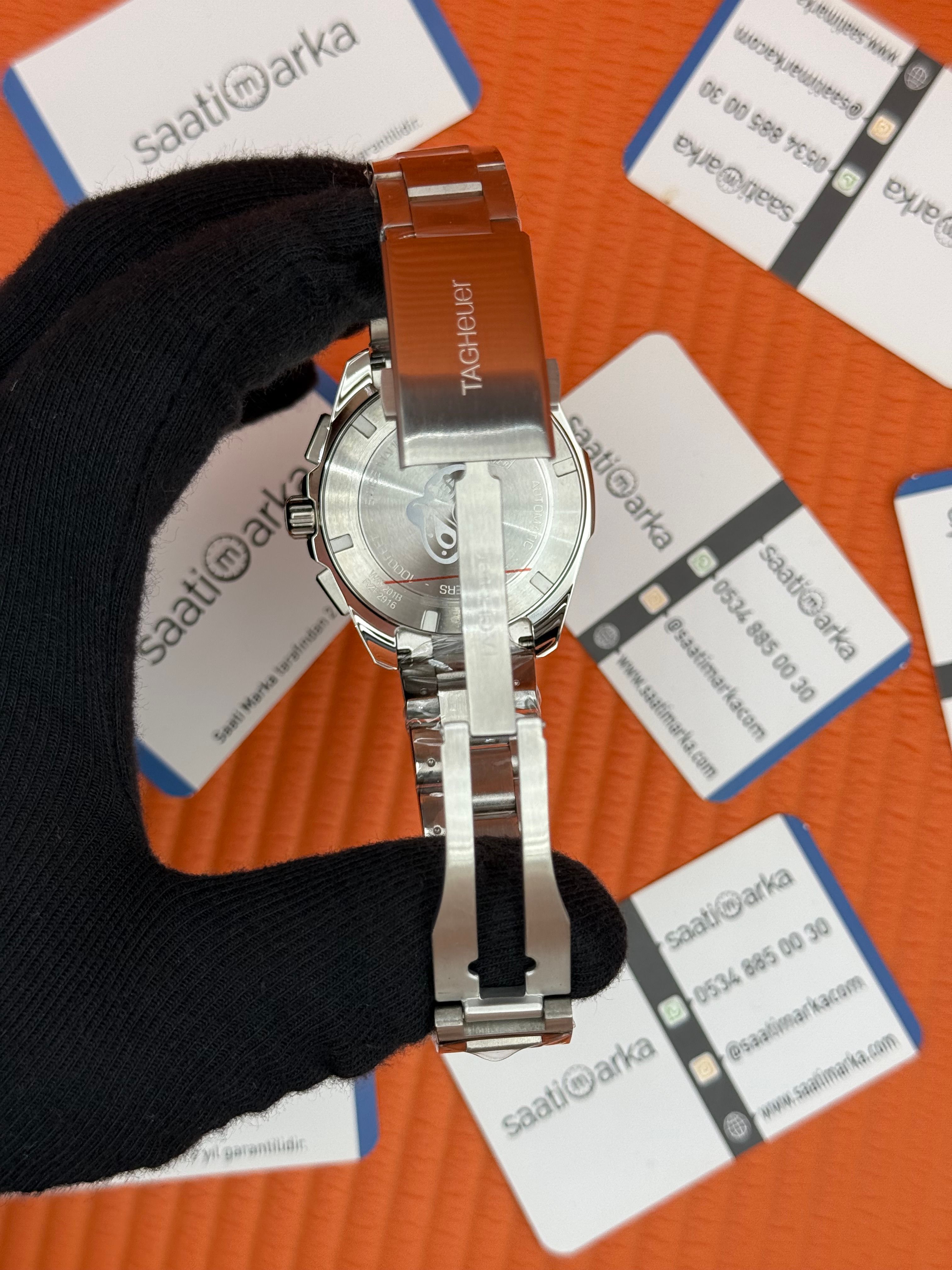 TAGHEUER GALİBRE 16 AQUARACER BEYAZ KADRAN SİYAH BEZEL 