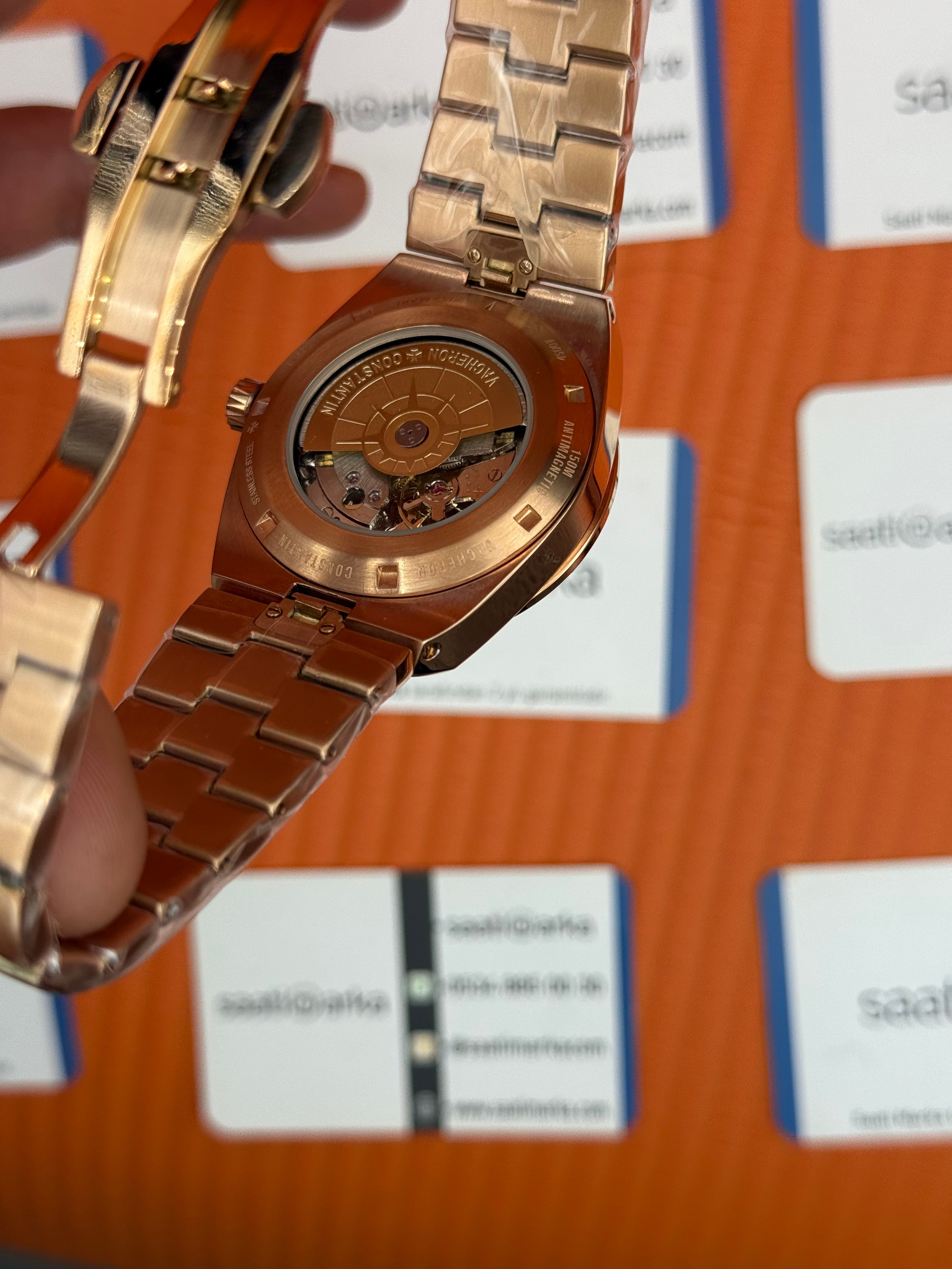 VACHERON CONSTANTIN overseas beyaz kadran rose kasa kordon erkek kol saati