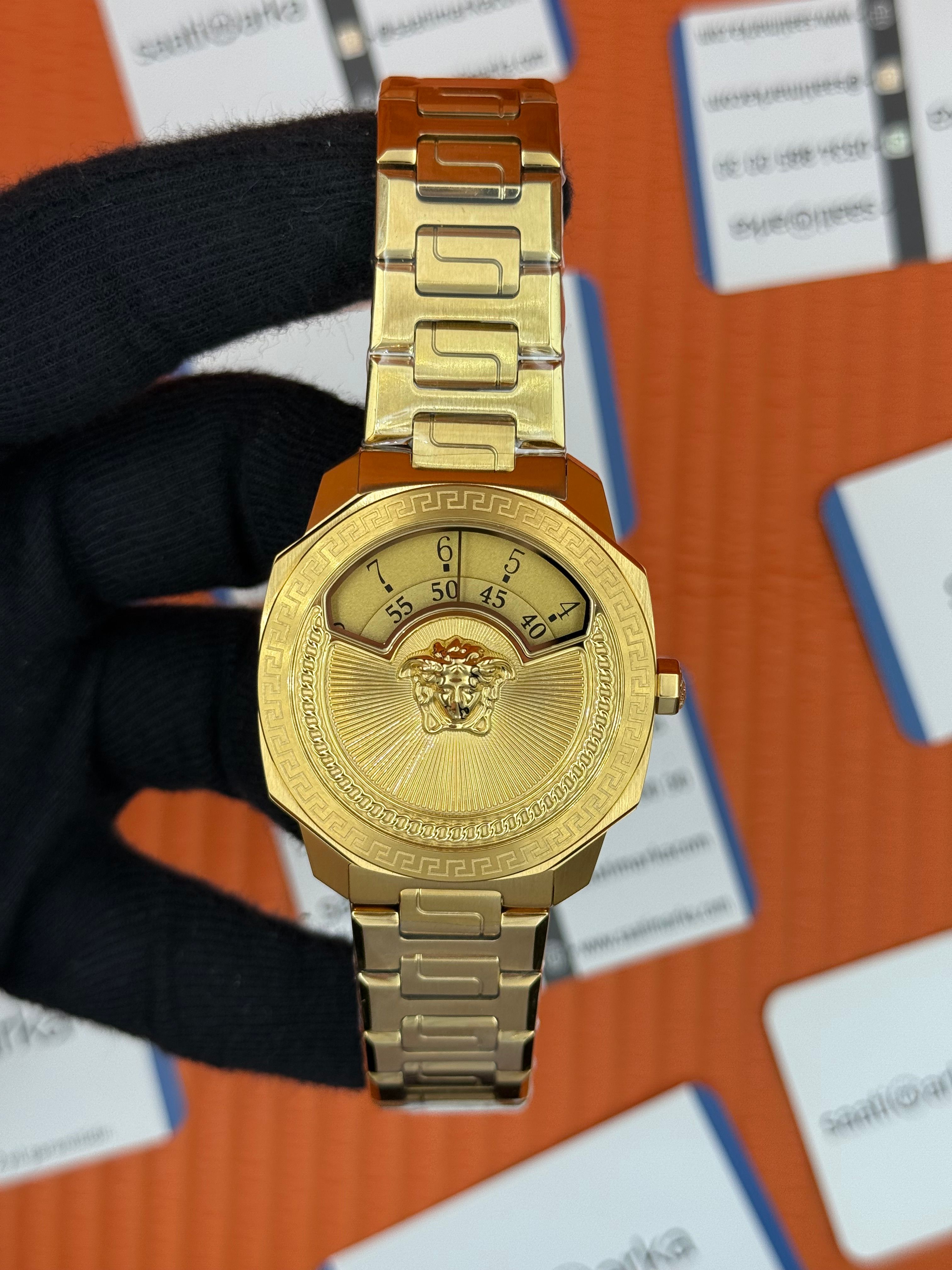 VERSACE ERKEK KOL SAATİ FULL GOLD 