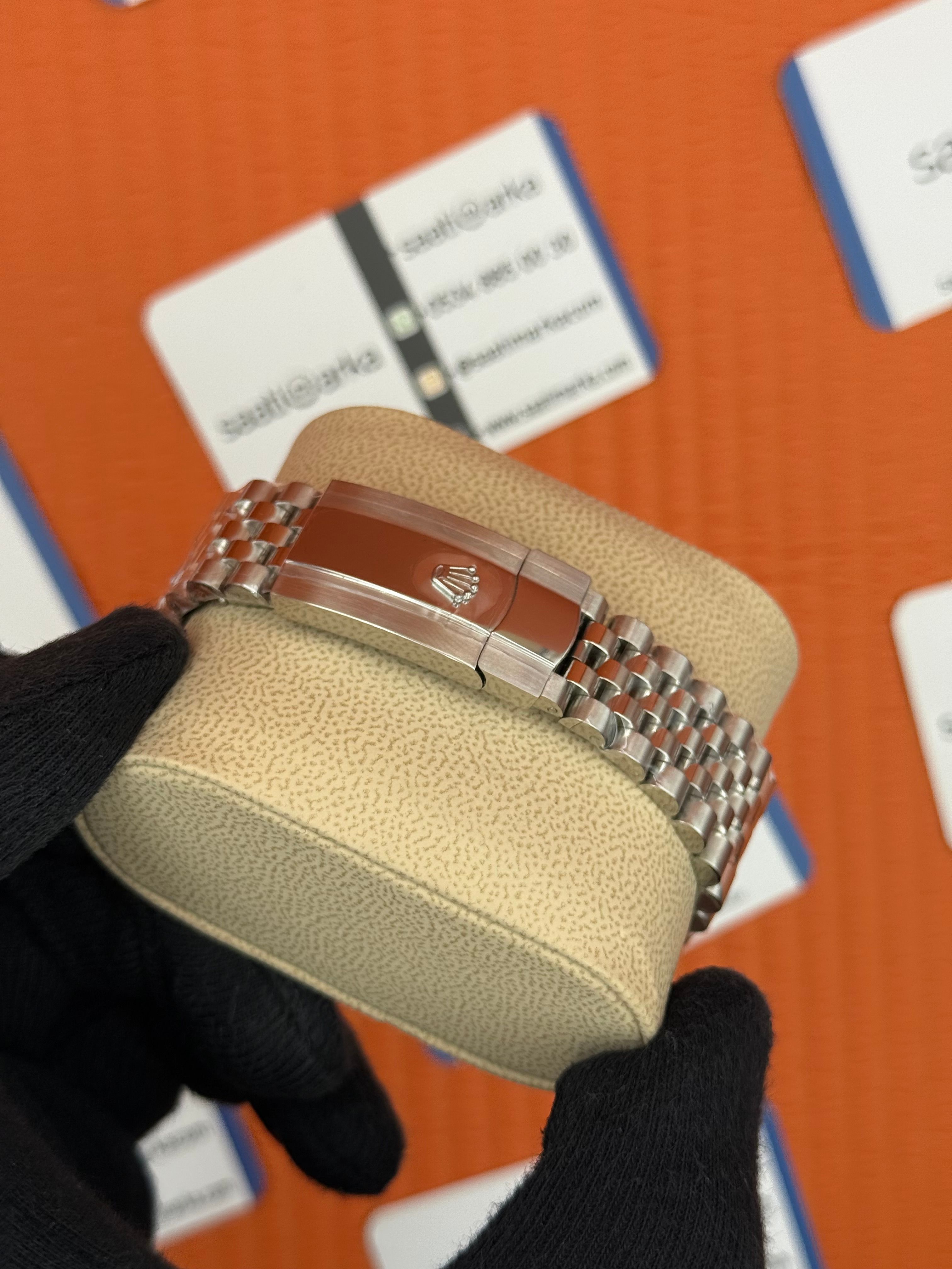 ROLEX Day Date taşlı bezel turkuaz noktalı kadran jubilee kordon