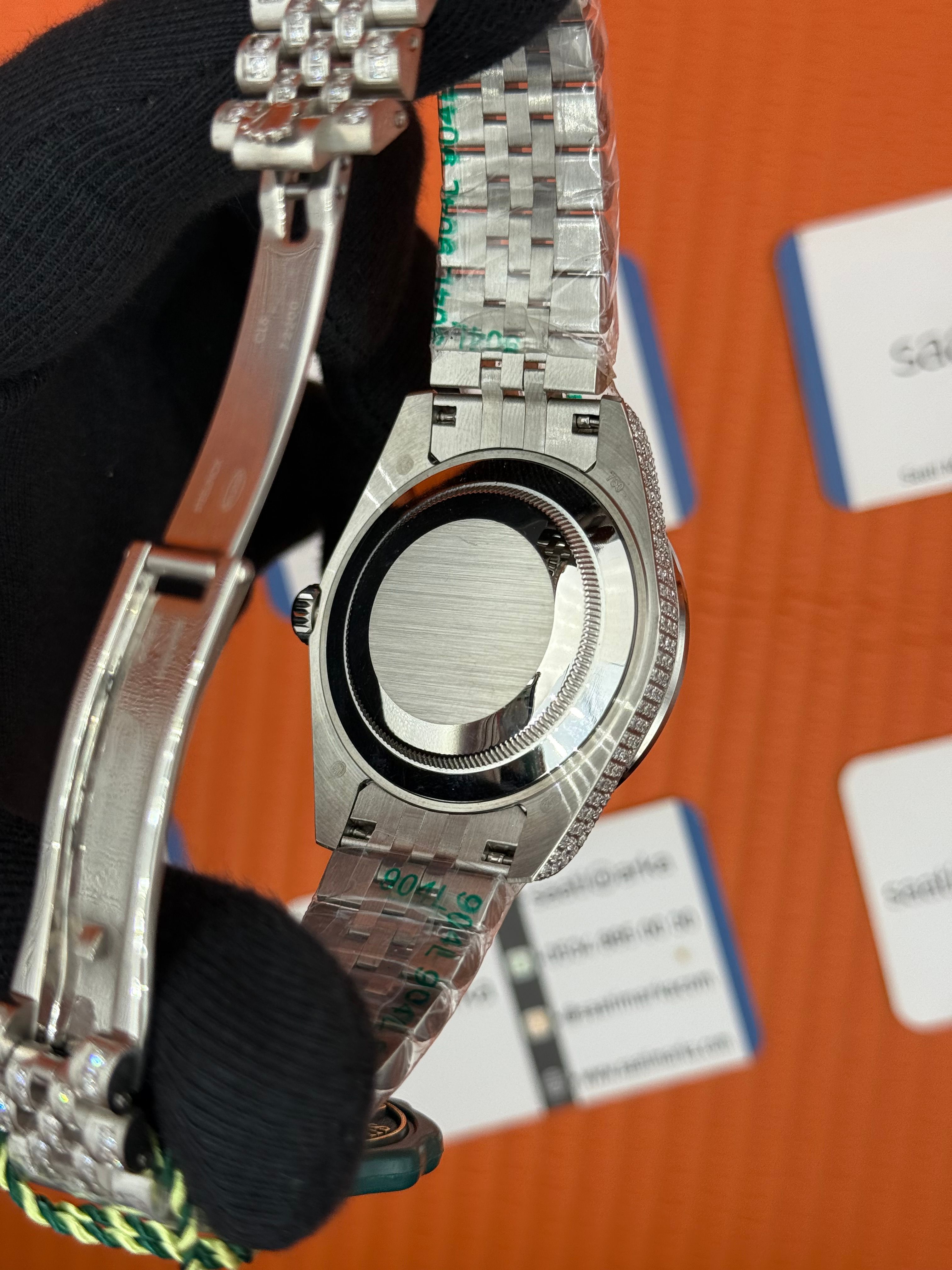 ROLEX Datejust full diamond 41mm silver