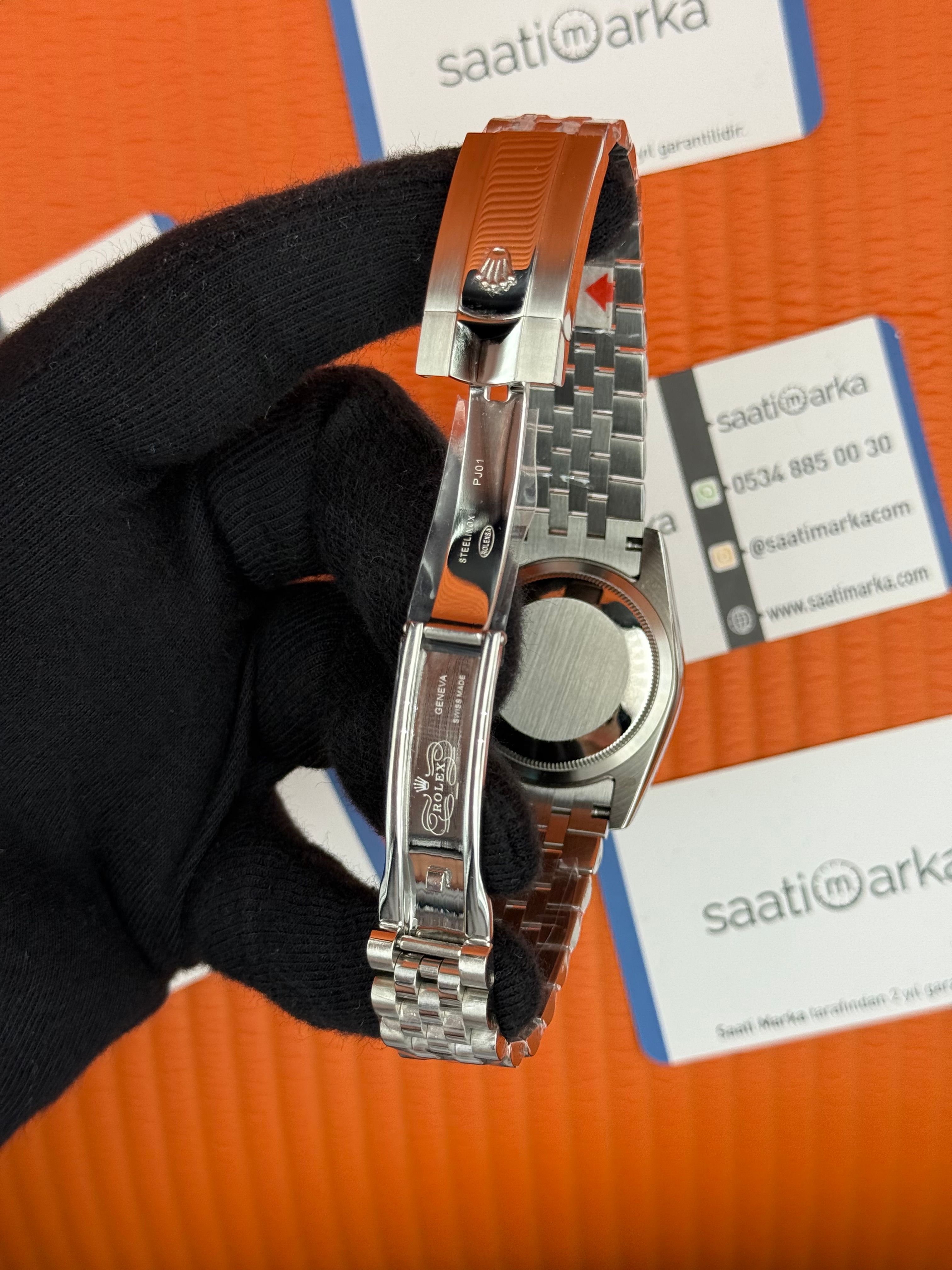 ROLEX datejust 36mm gri kadran silver jubilee kordon
