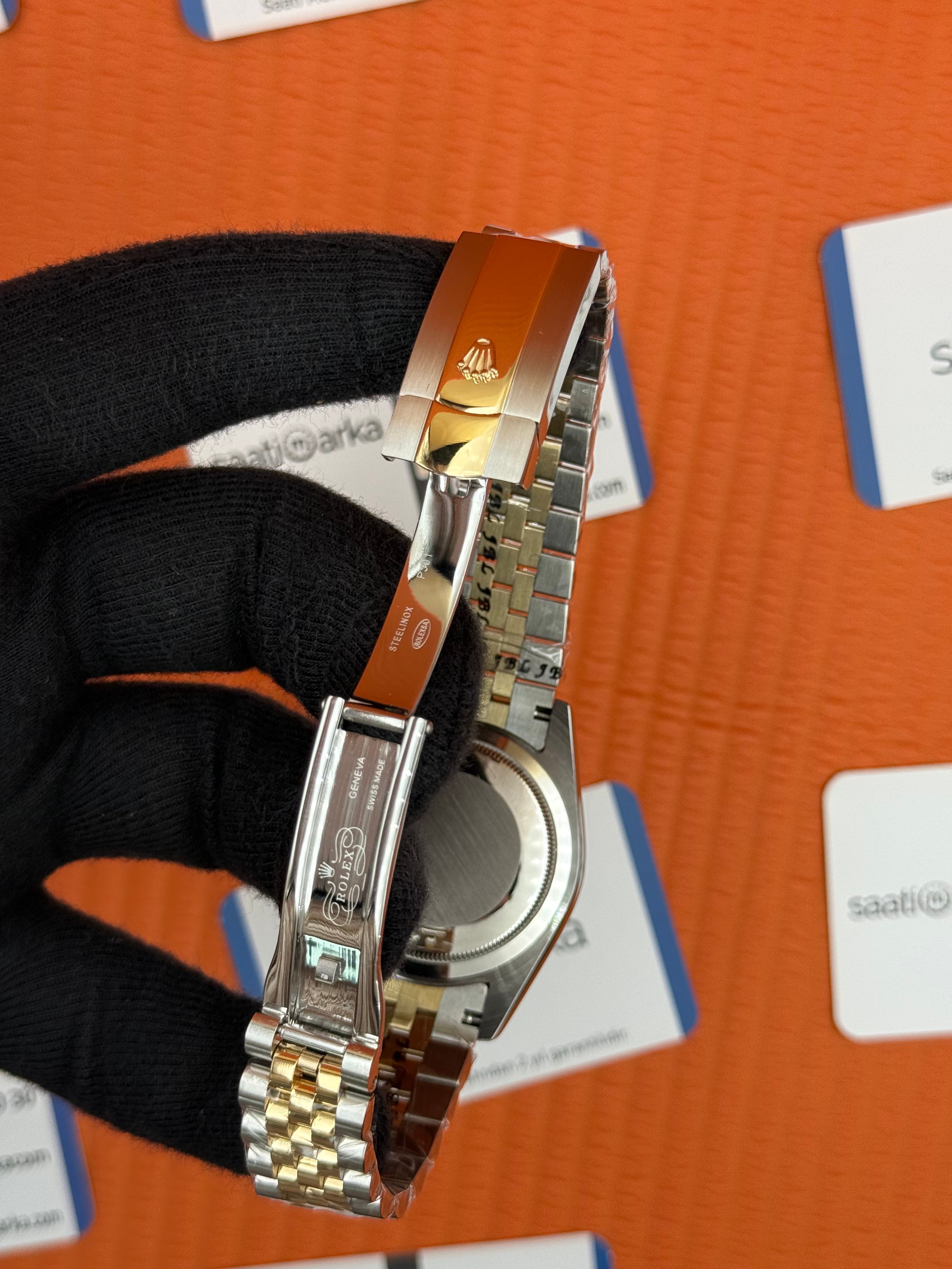 ROLEX Datejust baget taşlı black dial gold-silver jubilee kordon