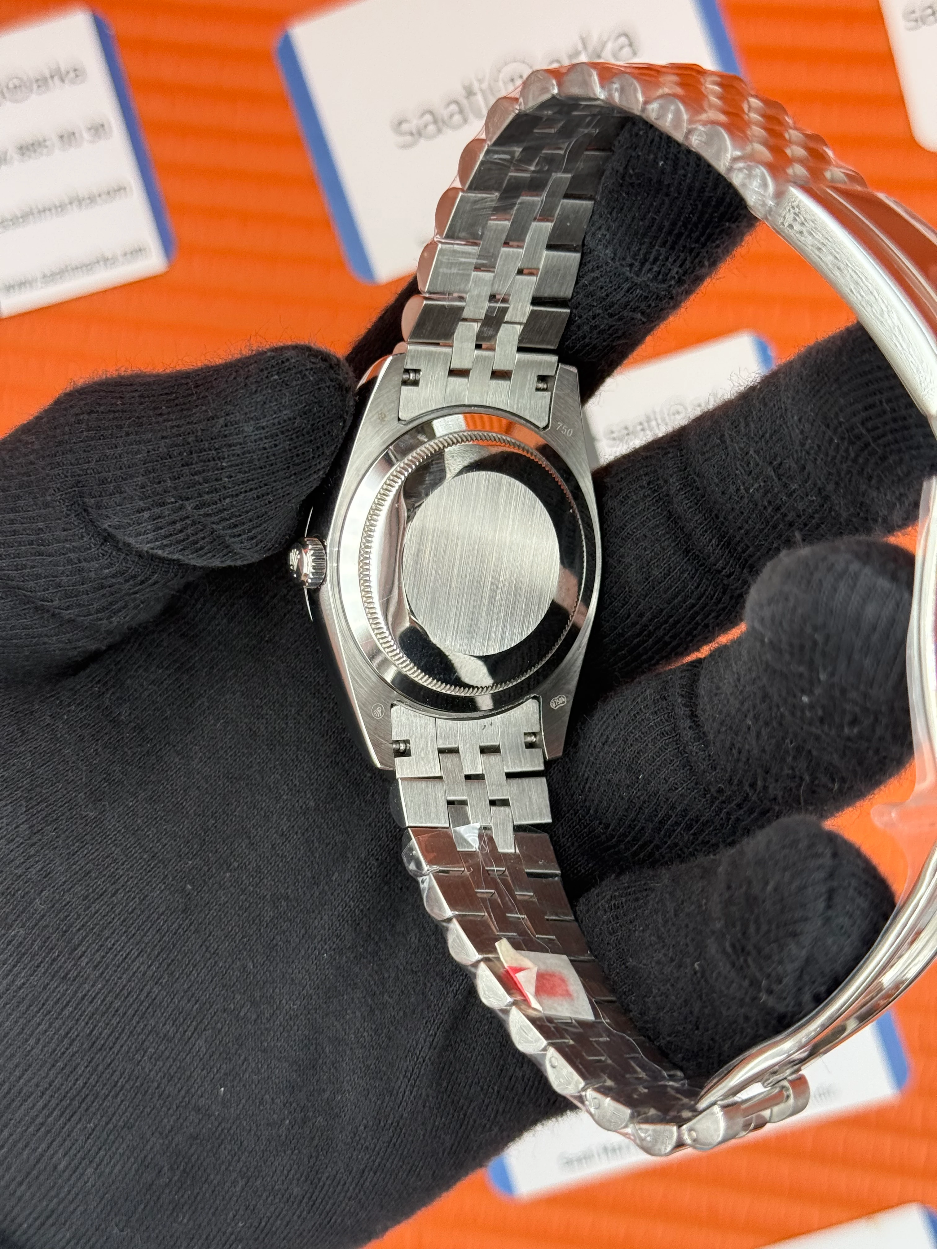 ROLEX Day Date roma rakamlı buz mavisi kadran silver jubilee kordon