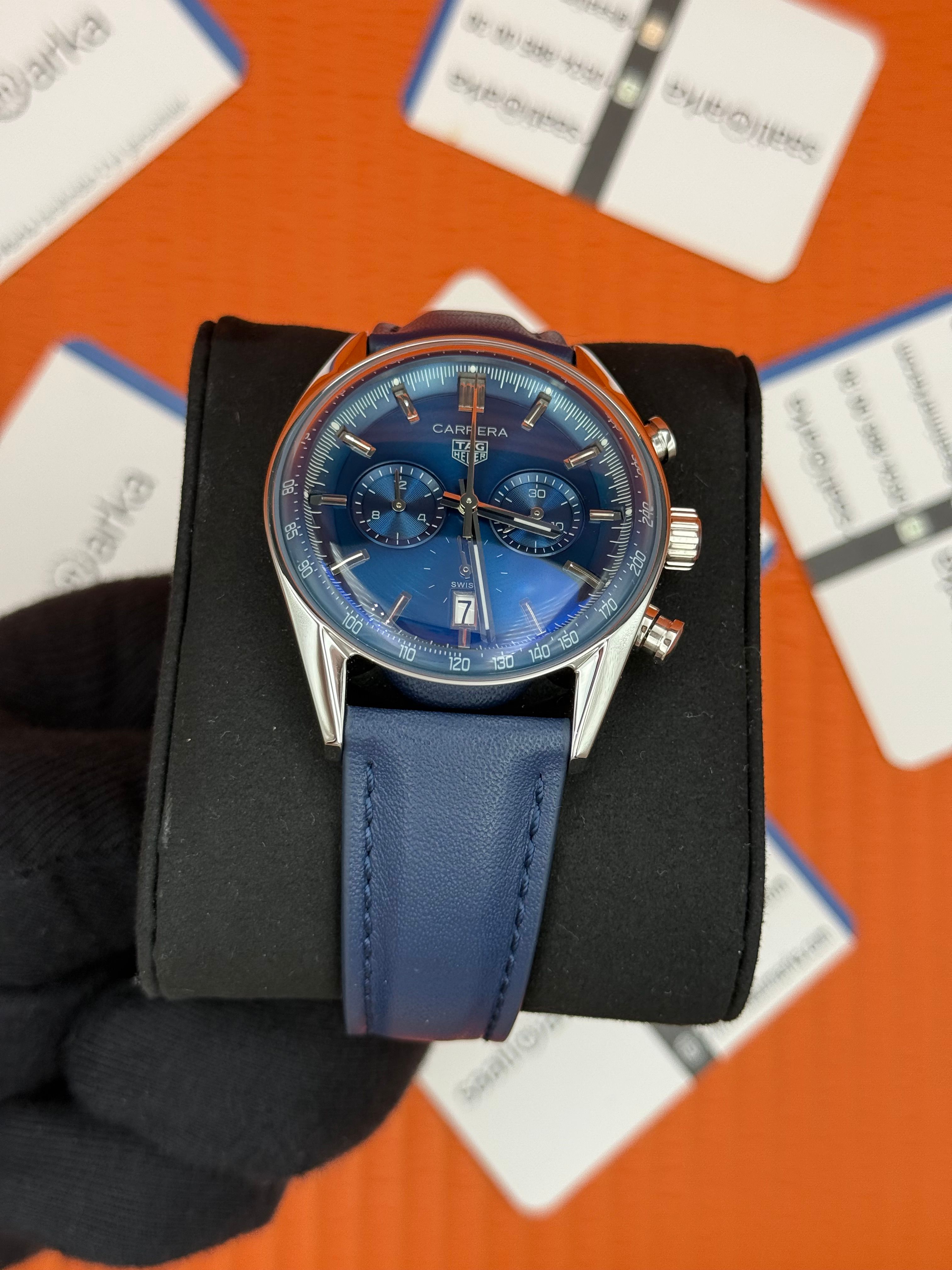 TAGHEUER CARRERA LACİVERT KORDON LACİVERT KADRAN GÜMÜŞ KASA 