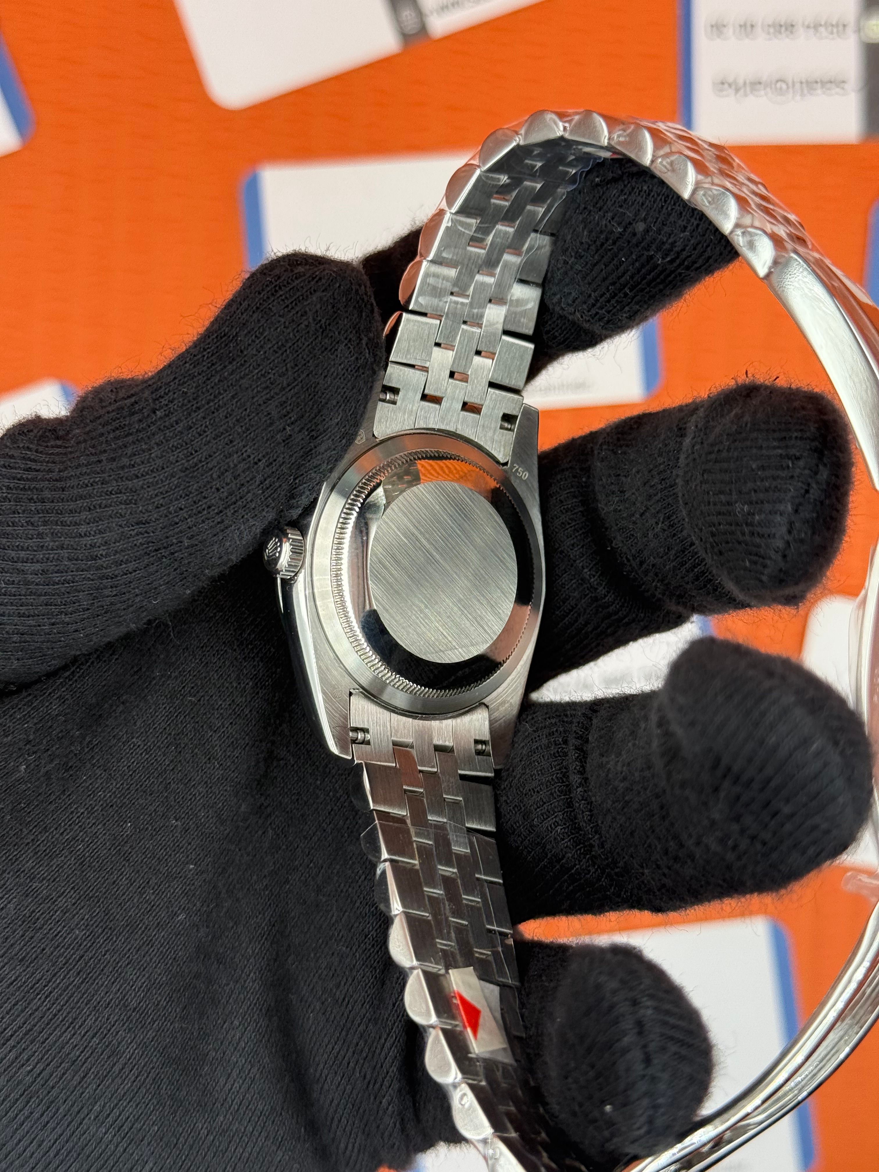 ROLEX datejust 36mm beyaz roma rakamlı kadran silver jubilee kordon