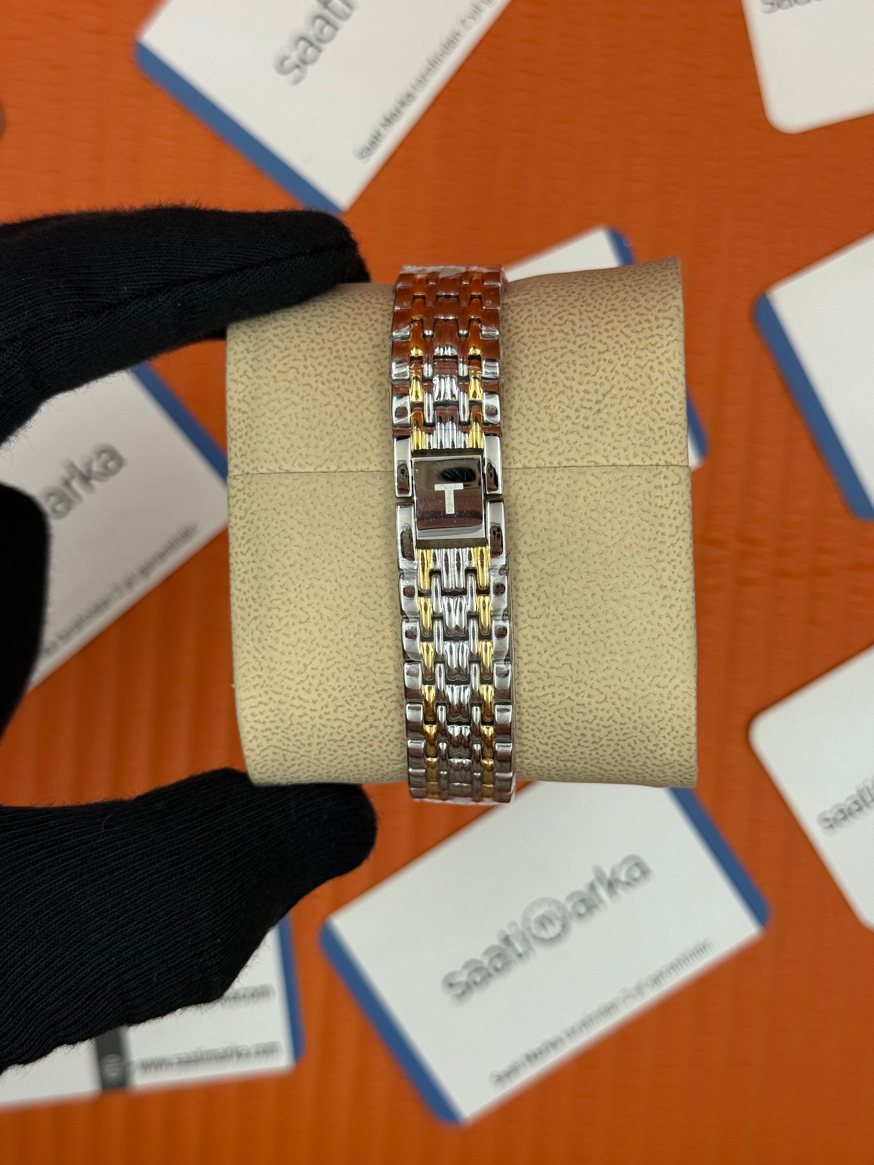 TISSOT everytime beyaz kadran gold silver kasa kordon kadın kol saati
