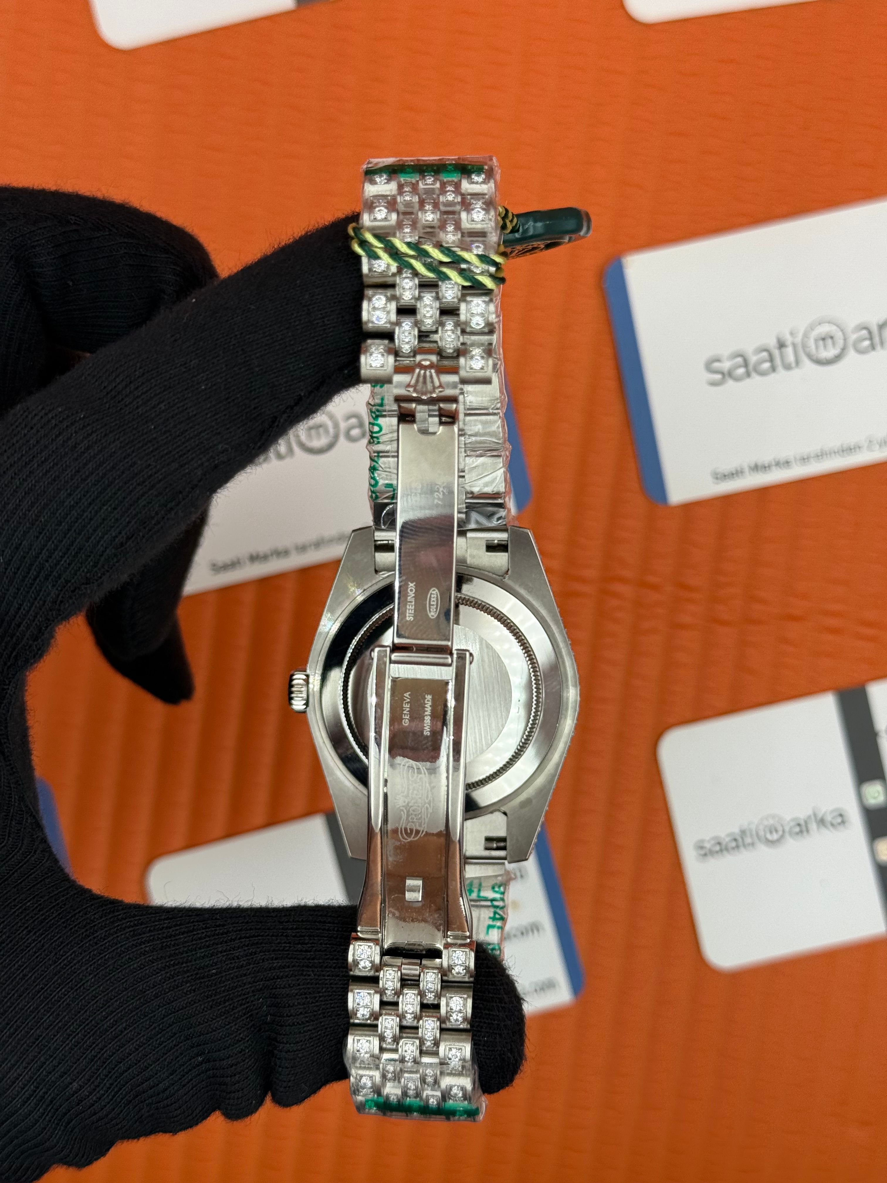 ROLEX Datejust full diamond 41mm silver
