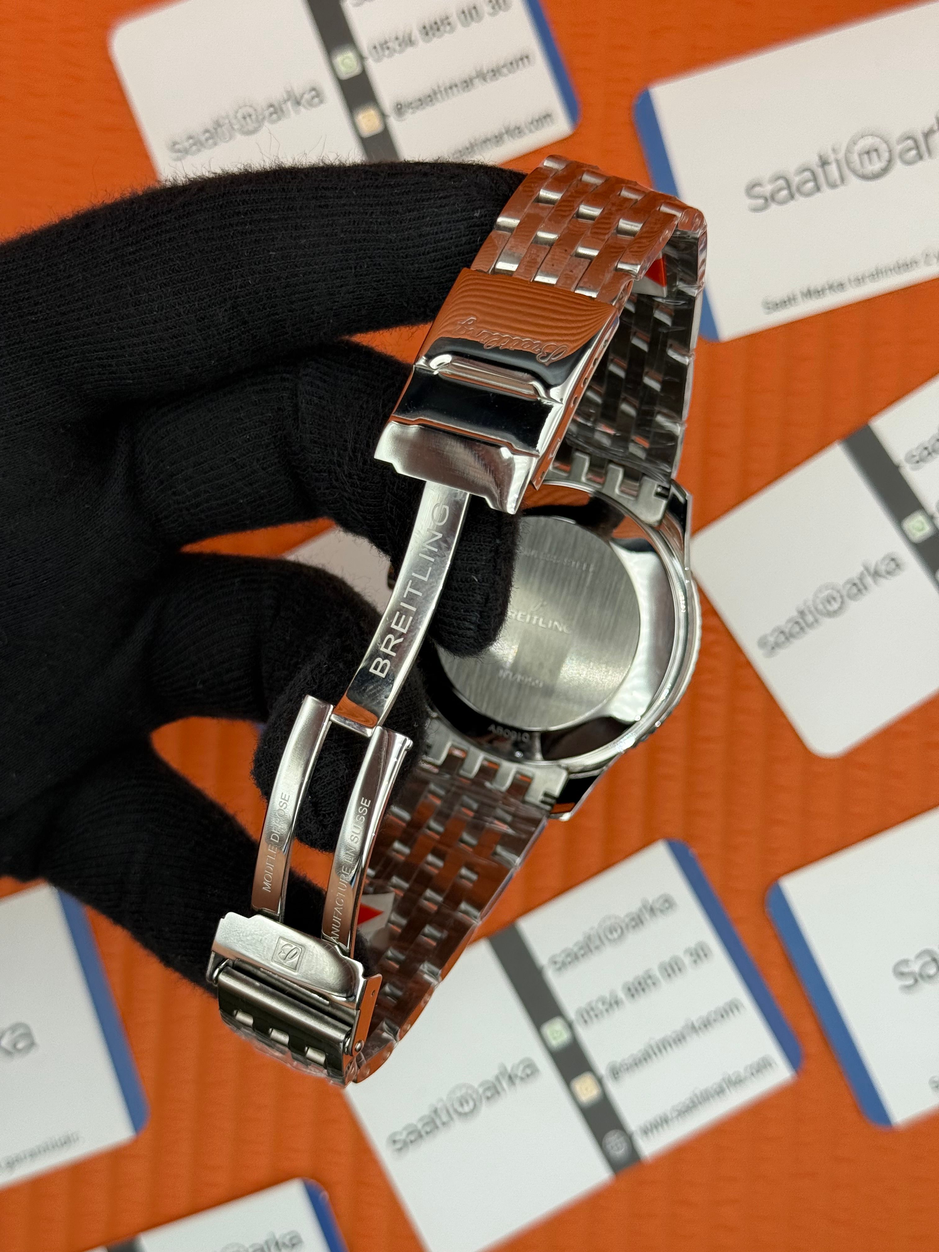 BREITLING Navitimer beyaz kadran silver kasa-kordon