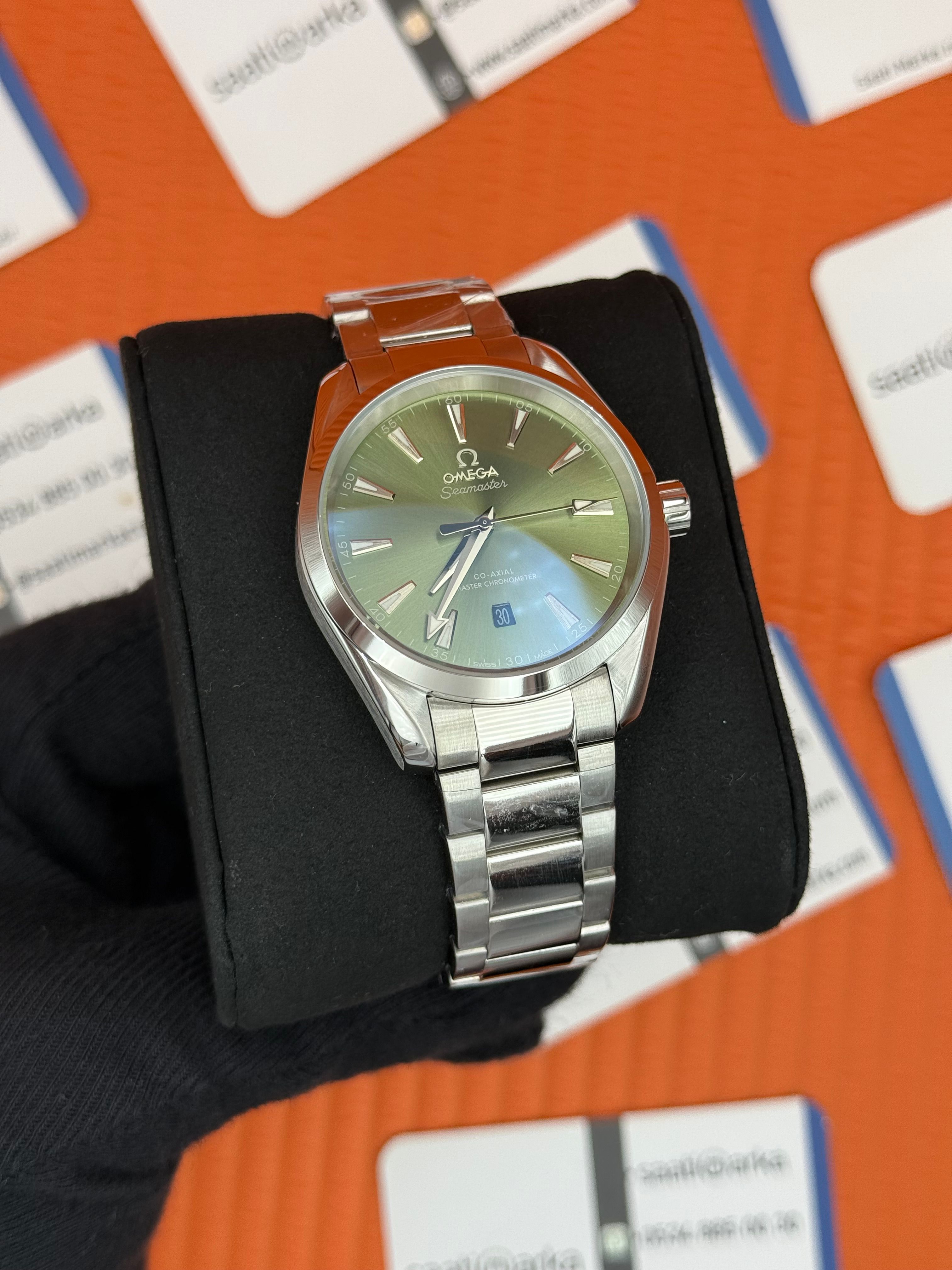 OMEGA SEAMASTER AQUA TERRA HAKİ KADRAN ÇELİK KORDON KASA 