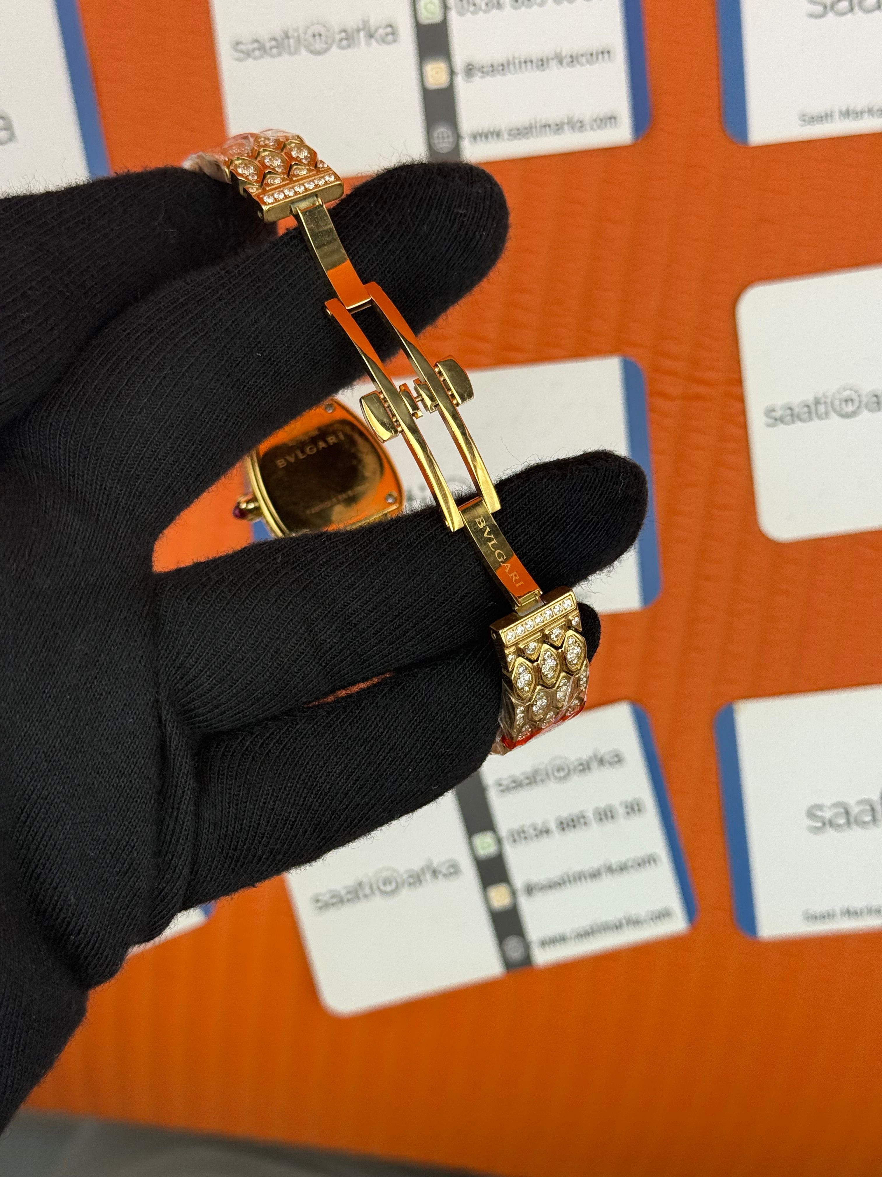 BVLGARİ serpenti seduttori full diamond gold kasa kordon kadın kol saati