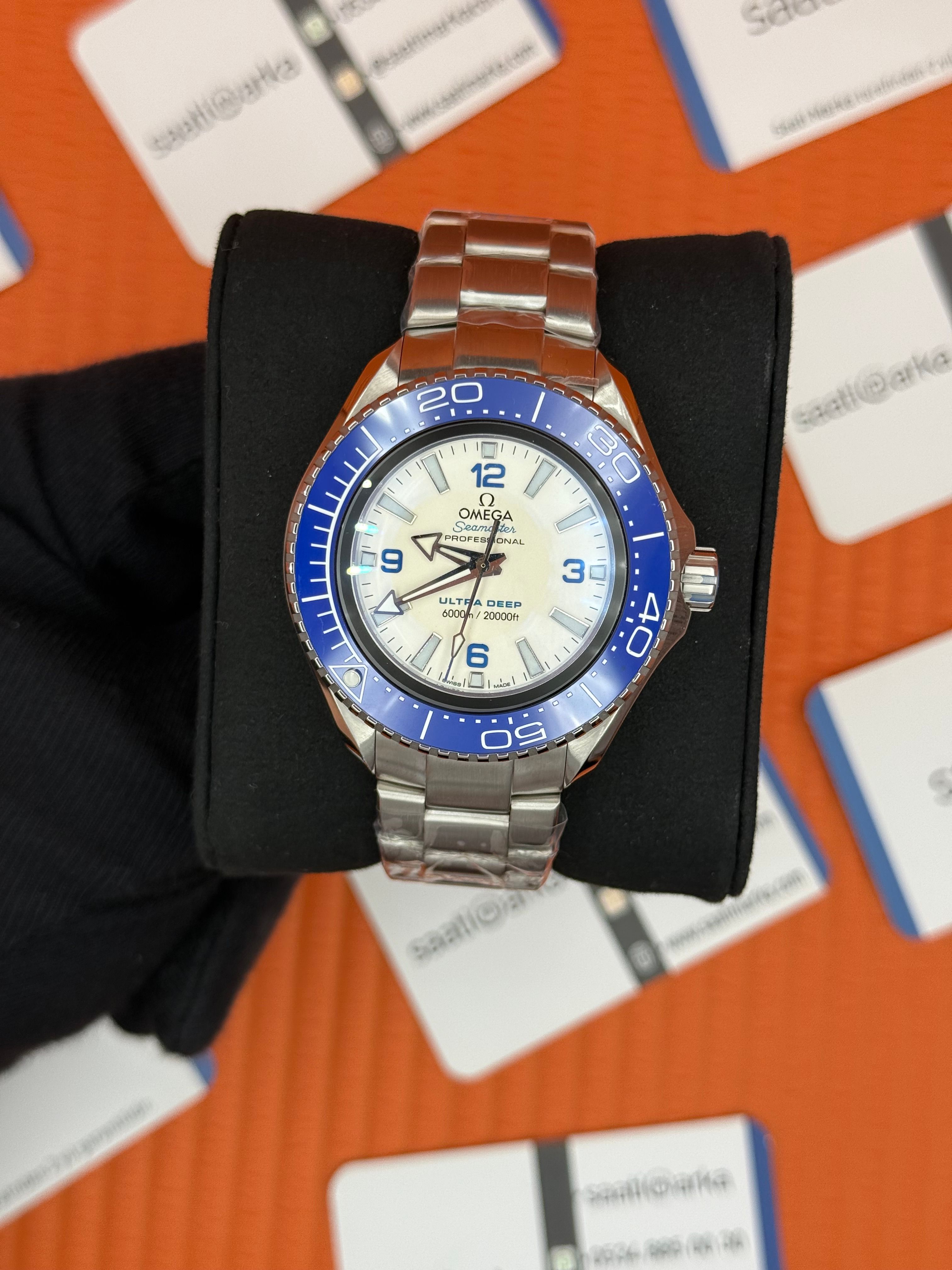 OMEGA SEAMASTER ULTRA DEEP 6000M BEYAZ KADRAN MAVİ BEZEL