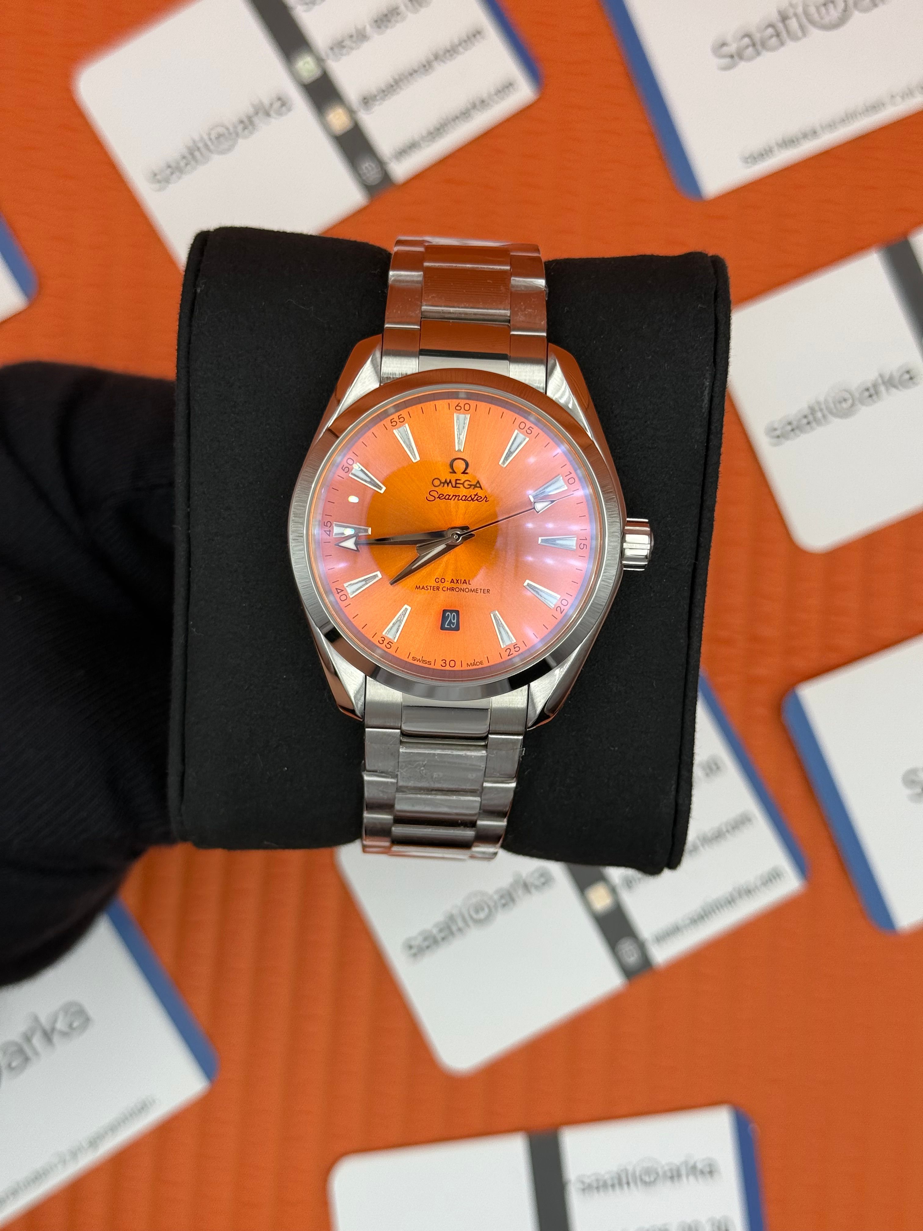 OMEGA SEAMASTER AQUA TERRA TURUNCU KADRAN OTOMATİK MEKANİZMA ÇELİK KORDON KASA 