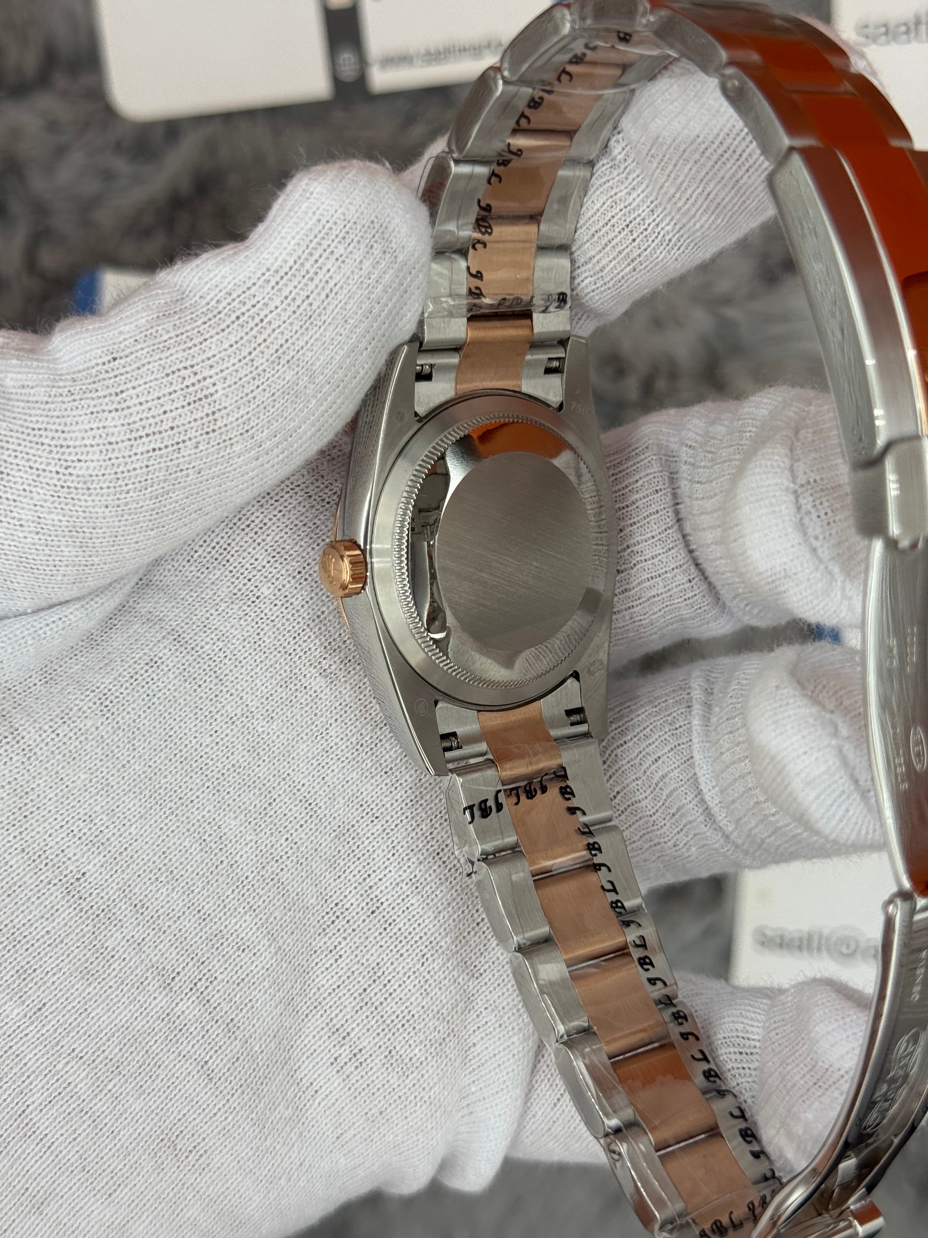 ROLEX Datejust 36mm gri kardan silver kasa rose silver oyster kordon 