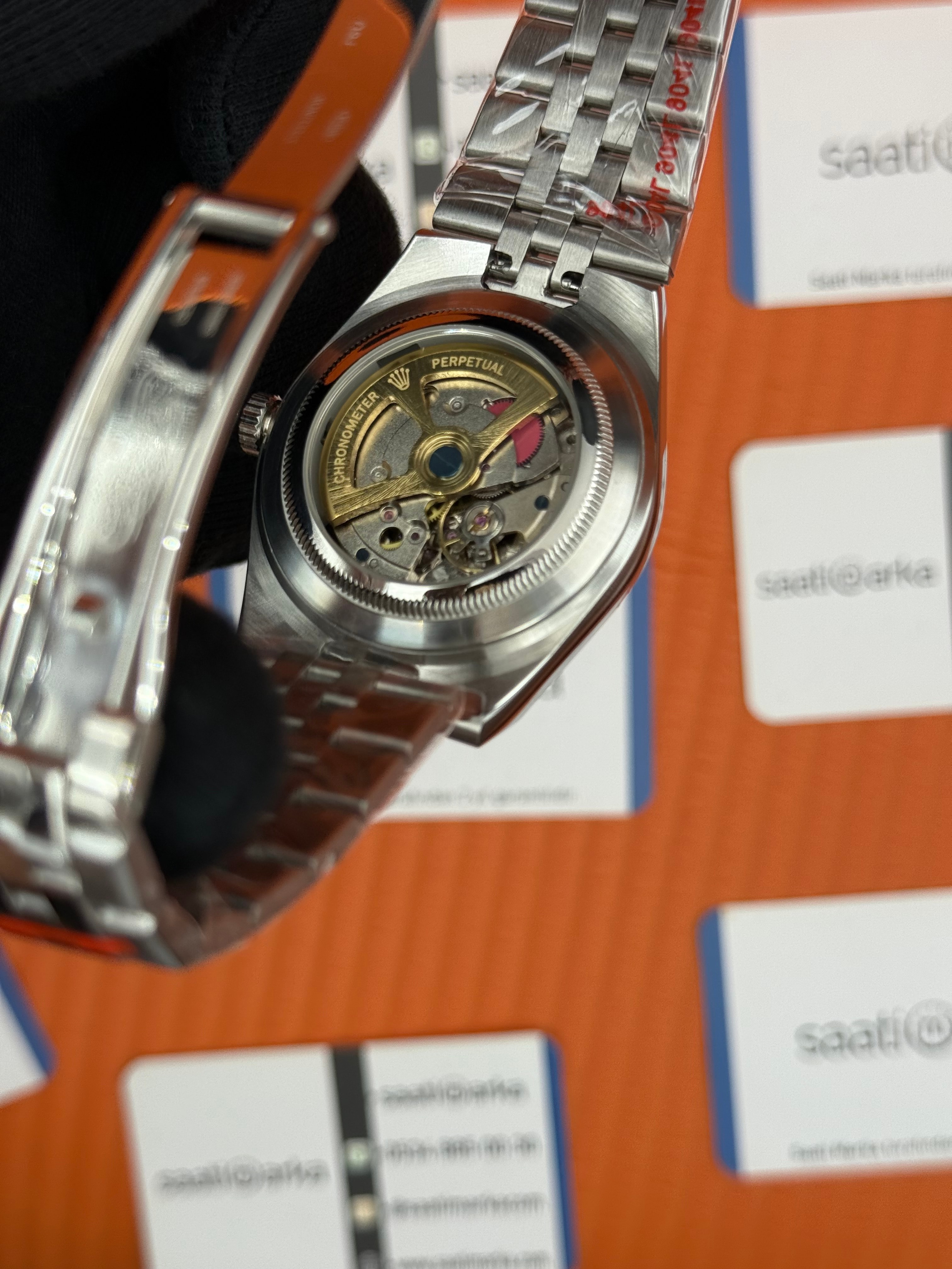 ROLEX land dweller 40mm siyah kadran silver kasa kordon oystersteel erkek kol saati