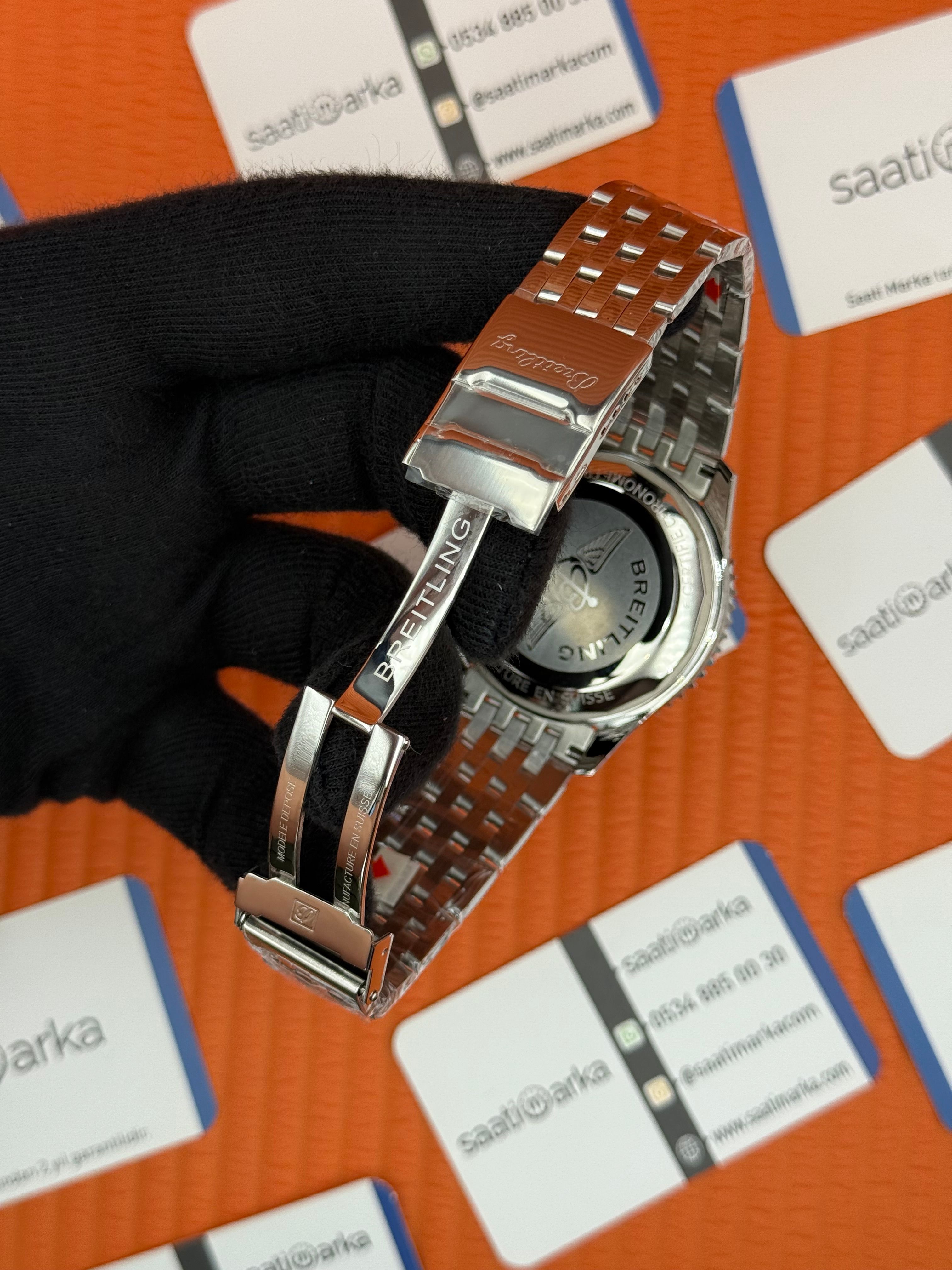 BREITLING Navitimer mavi kadran çelik kasa-kordon