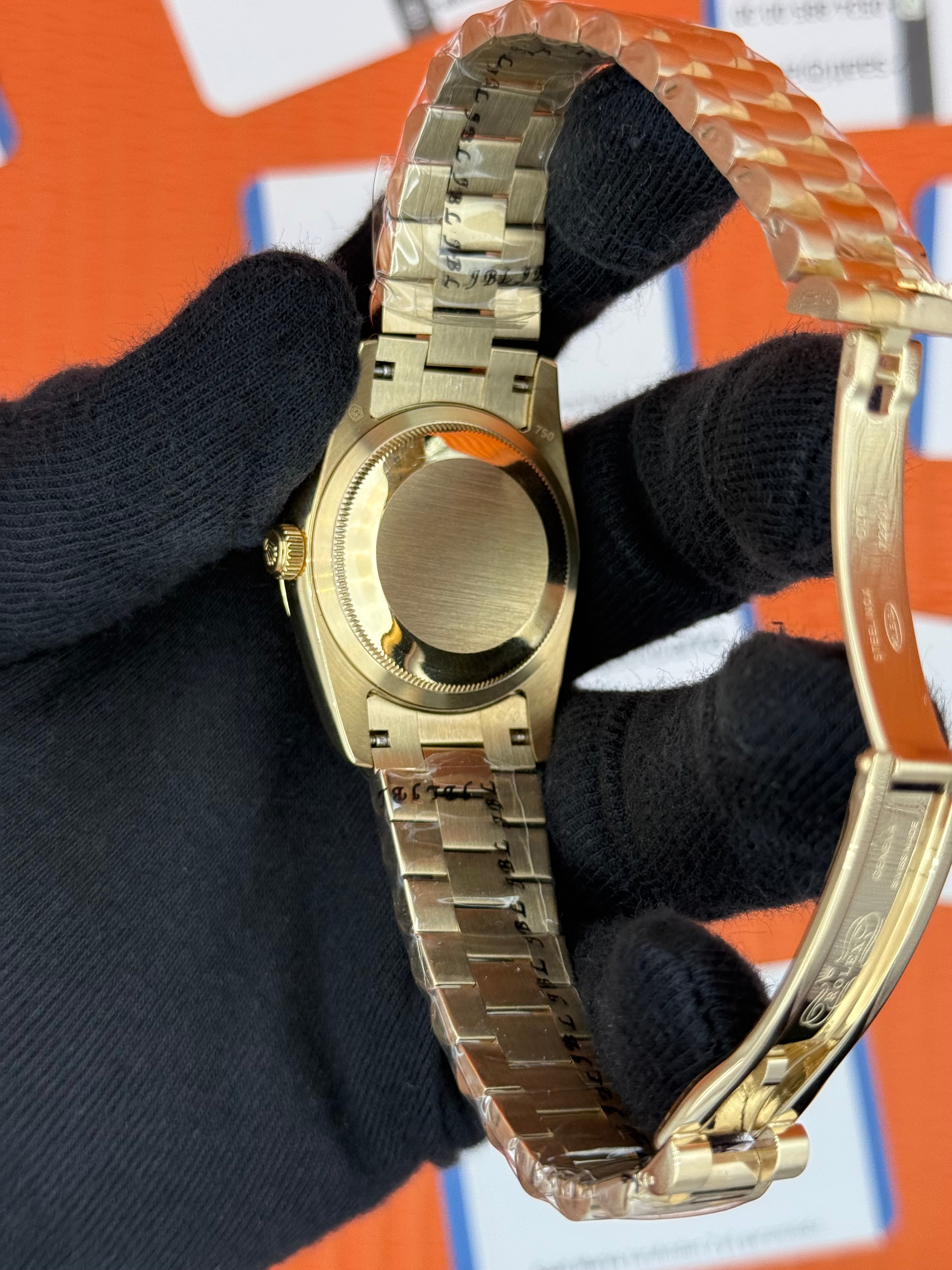 ROELX day date 36mm yeşil siyah kadran president kordon